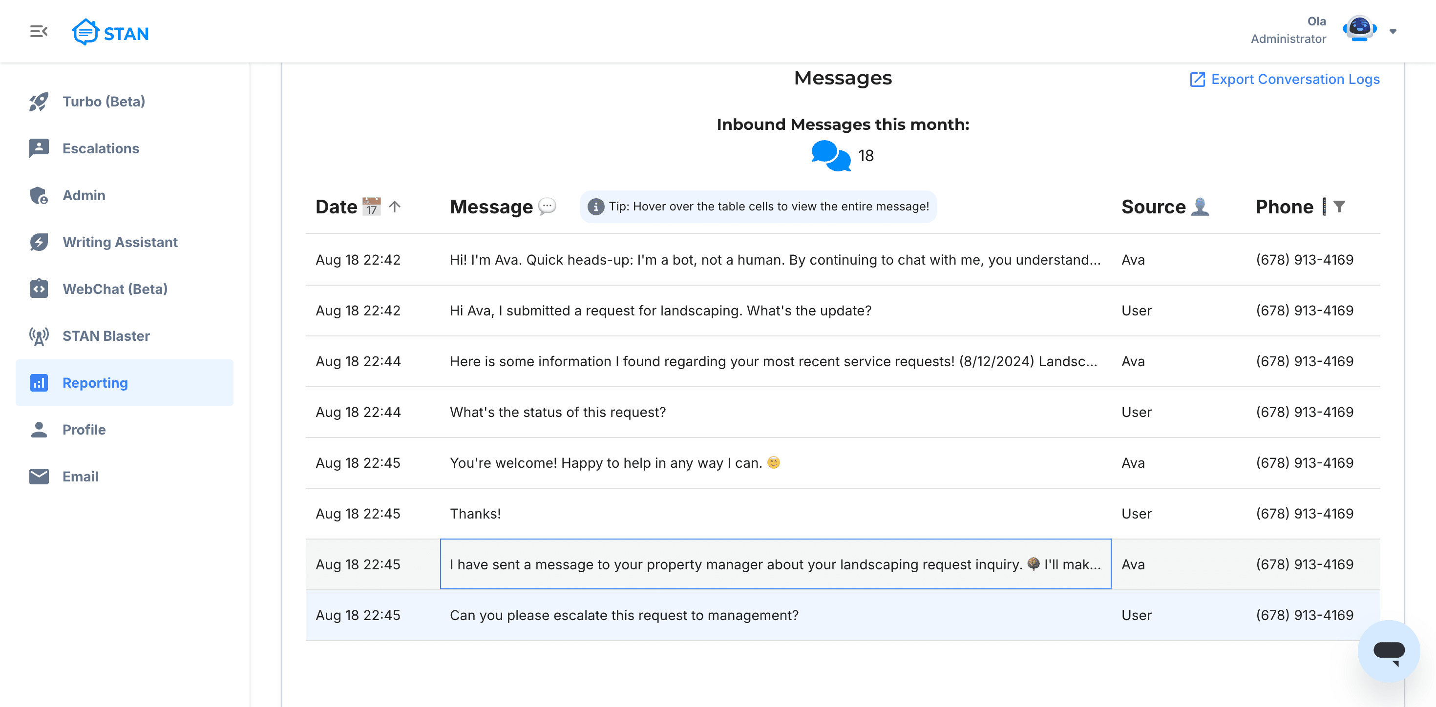Step #16: You will now see the full conversation, which will help you understand why the escalation occurred