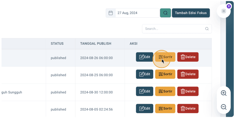 Step #9: Pilih Edisi Fokus yang sebelumnya telah dibuat, lalu klik di sini