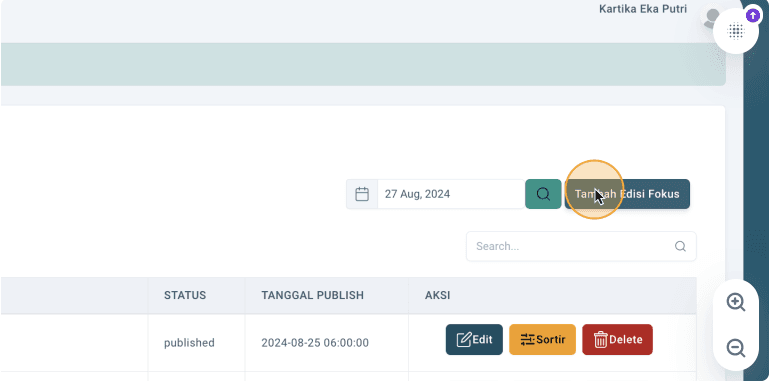 Step #2: Tambah Edisi Fokus baru, dengan klik di sini