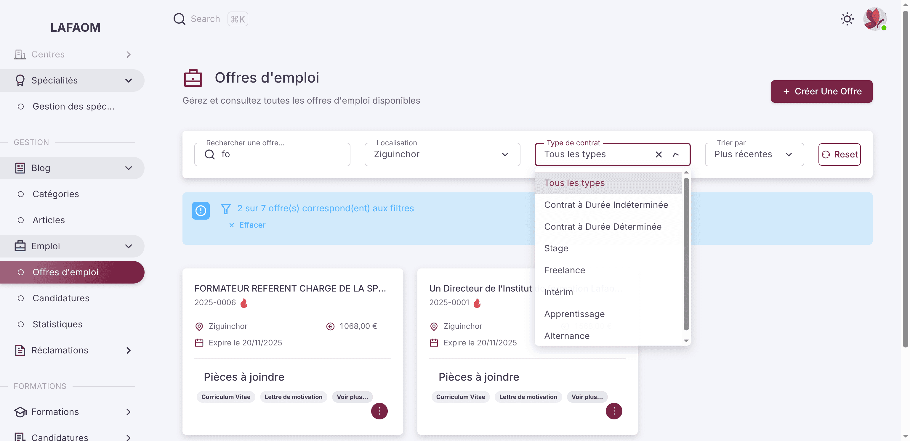 Step #63: Cliquez sur "Tous les types"