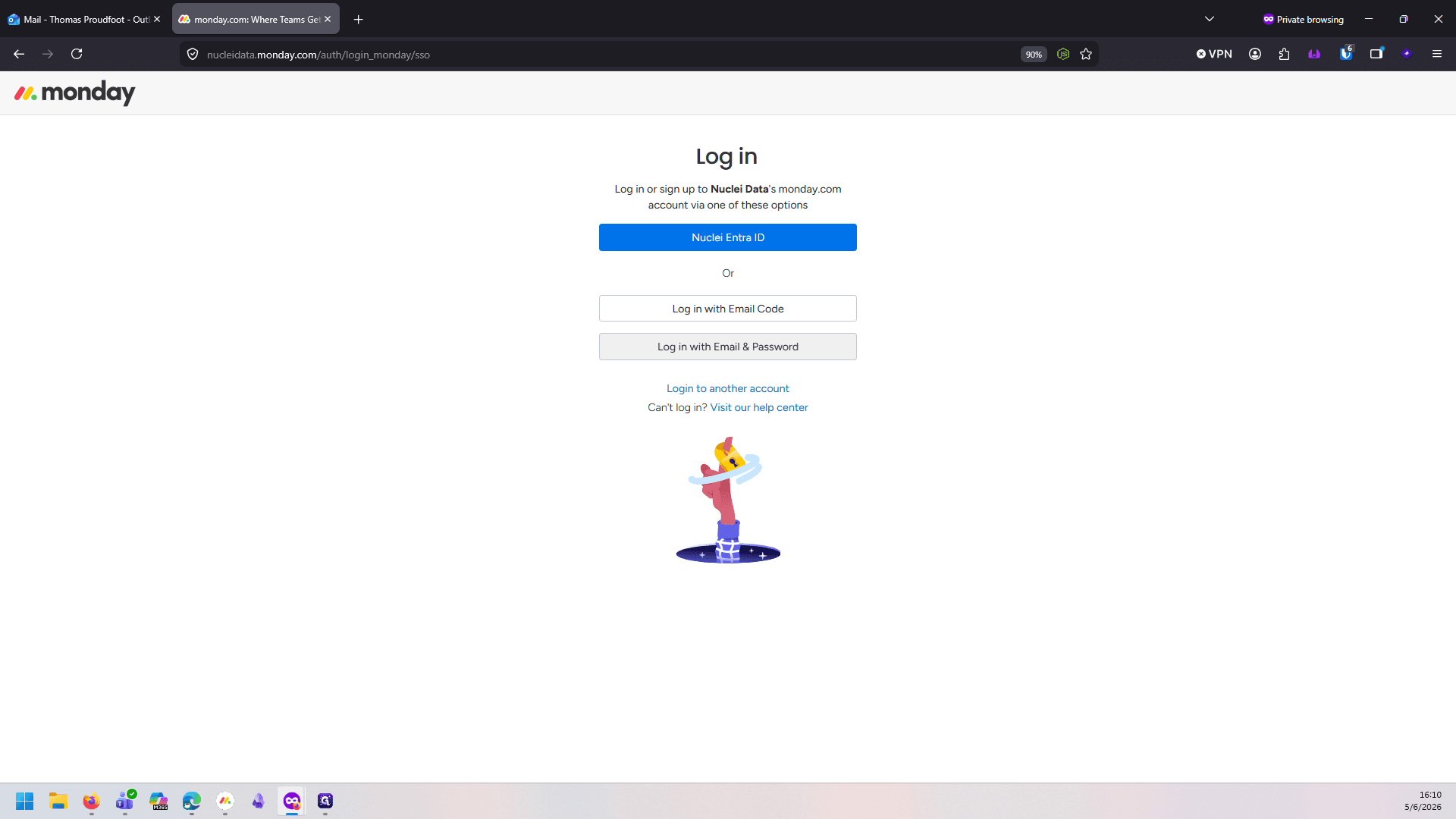 Step #5: Click Log in with Email & Password.