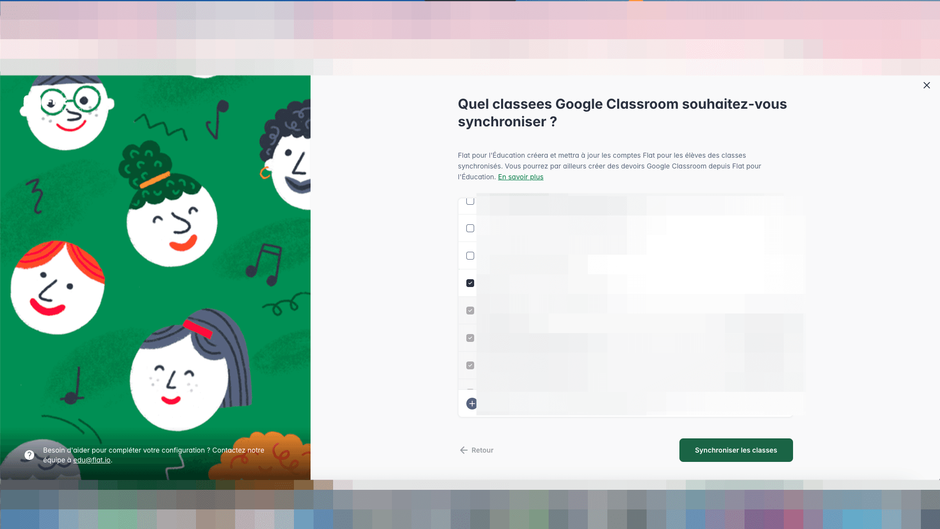 Step #5: Cliquez sur "Synchroniser les classes"