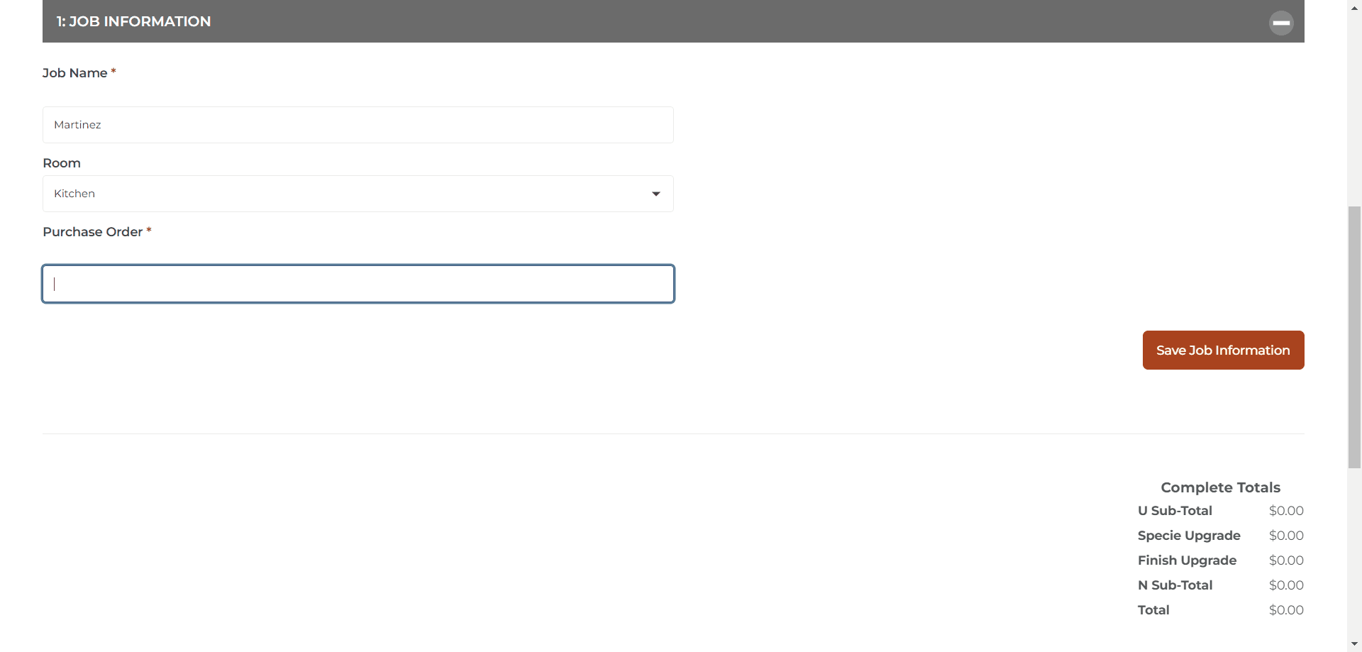 Step #9: Click on "Purchase Order *"