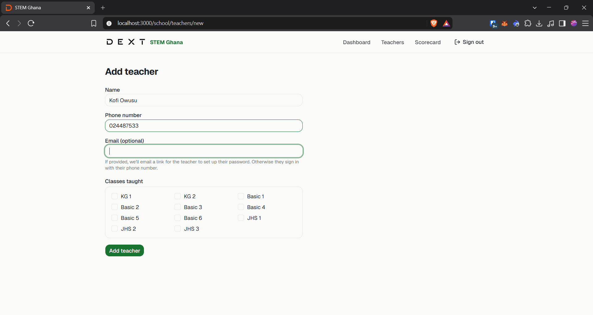 Step #20: Click the Email (optional) field to enter an email address if available.