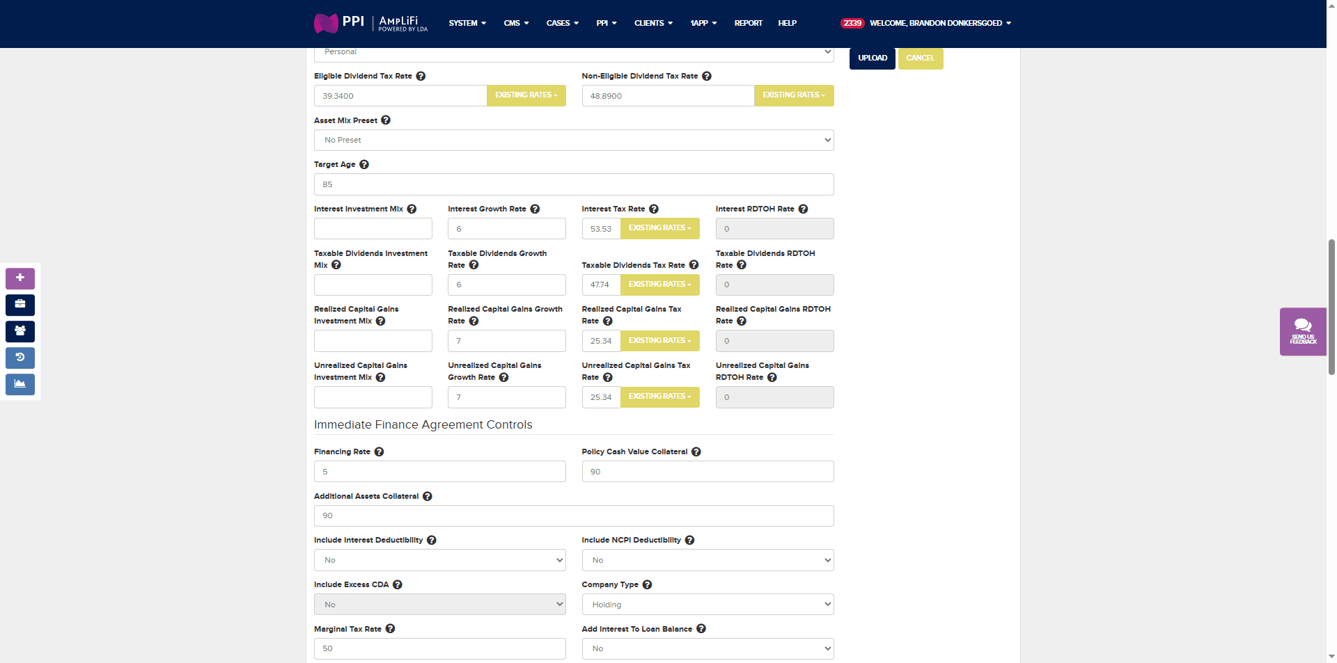 Step #11: Click on "Interest Investment Mix ?"