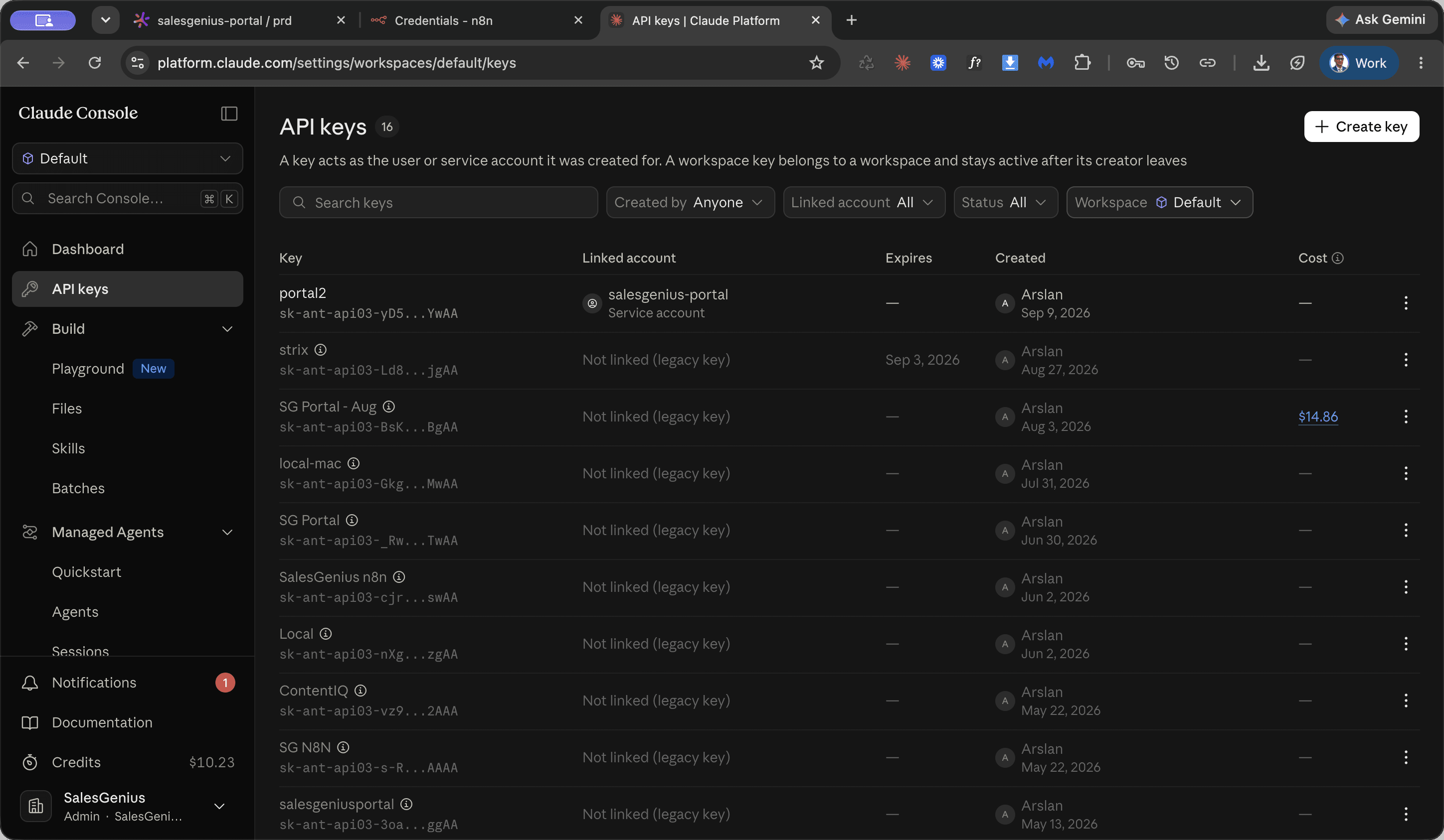 Step #3: Open the workspace selector dropdown and select All workspaces.