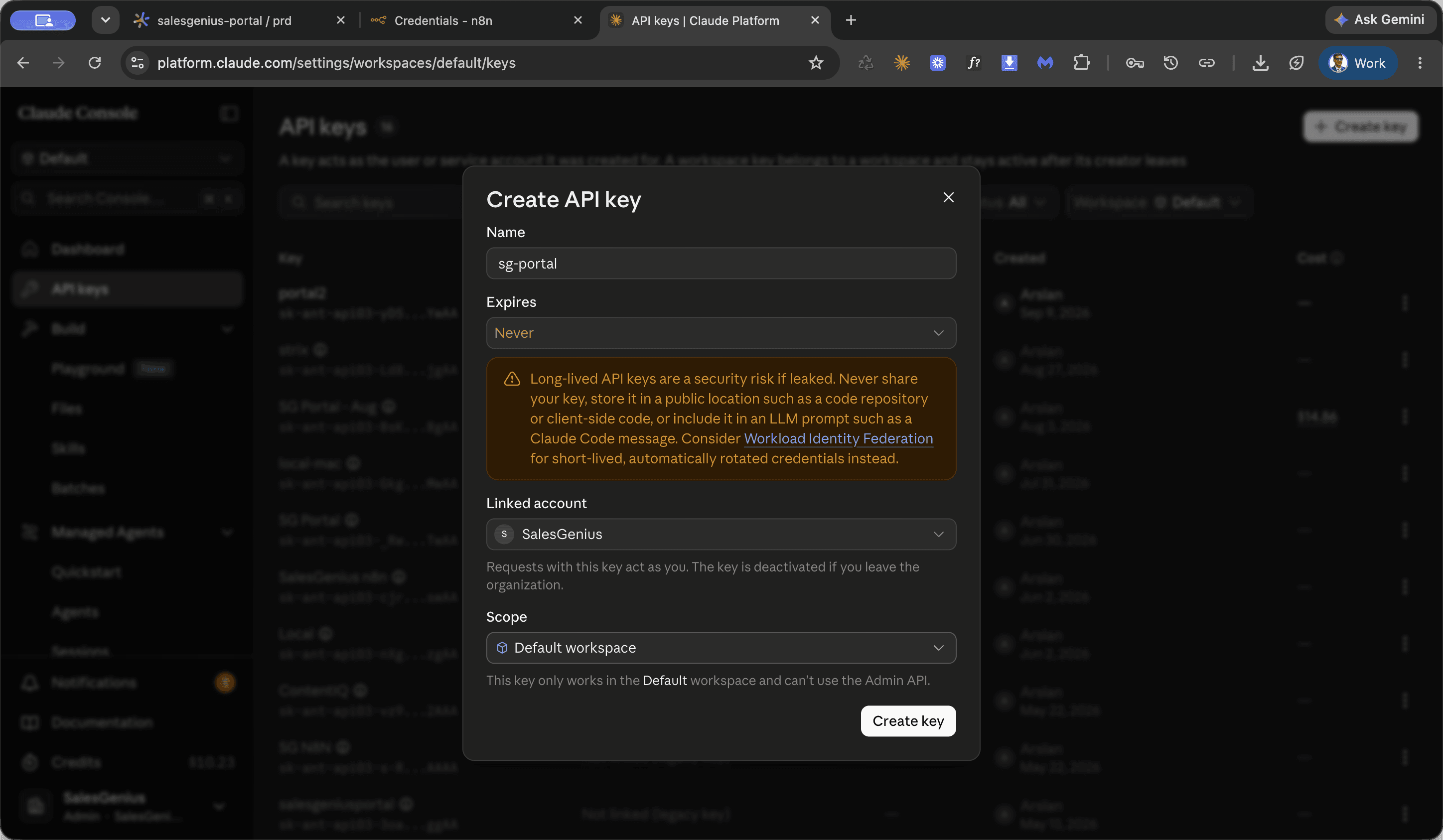 Step #5: Click the Scope dropdown and select > SG Portal.