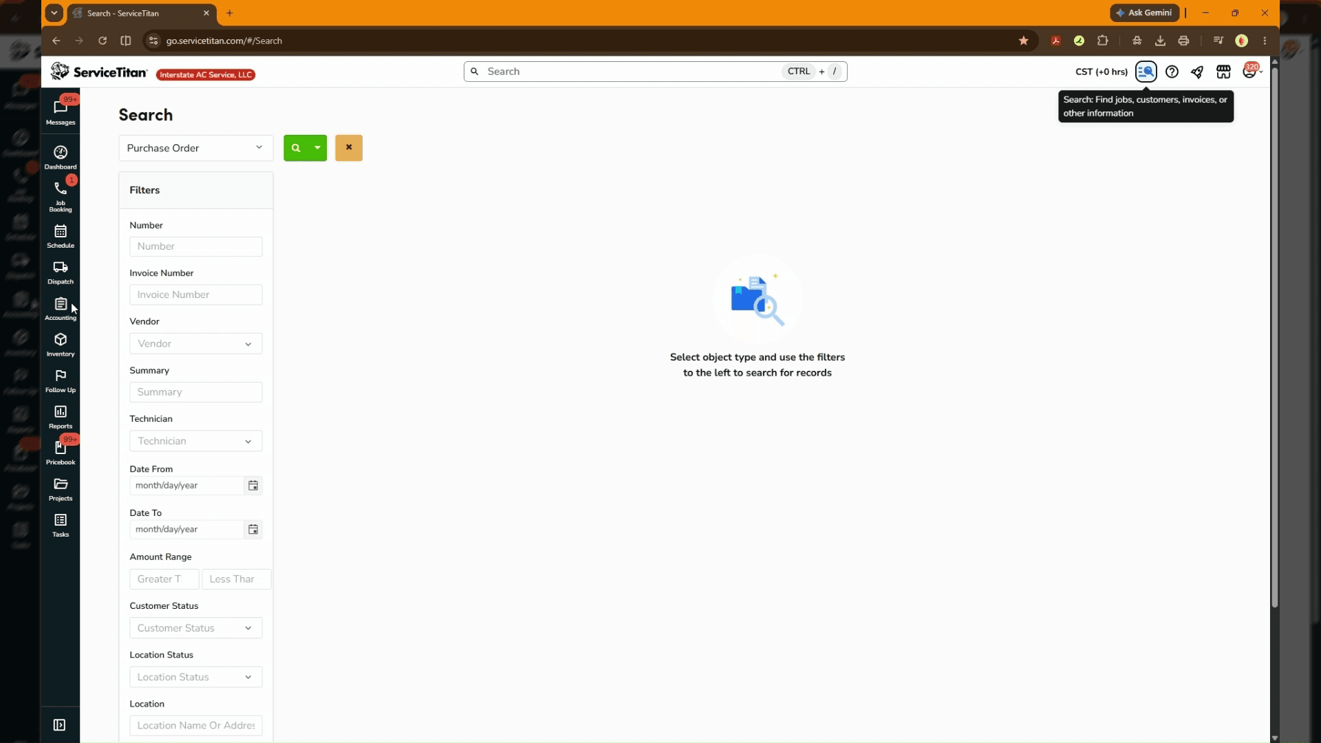 Step #1: Click Accounting in the left sidebar.
