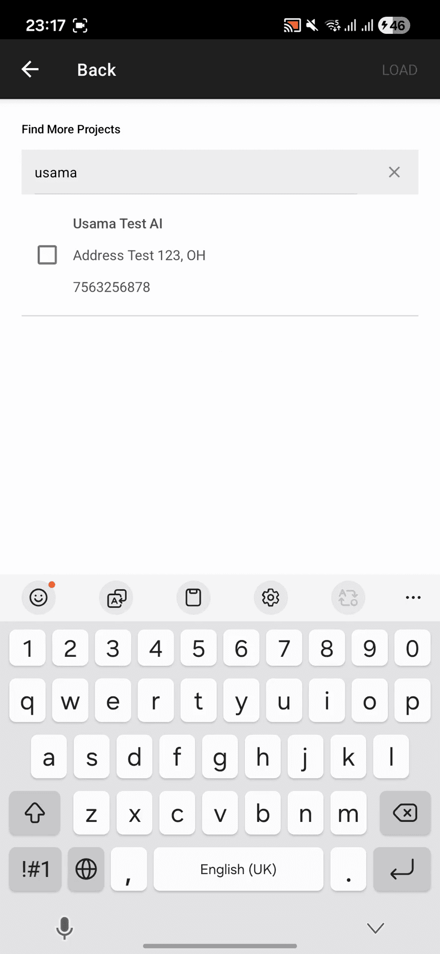 Step #5: Tap on the project name from the search results to open the project details.