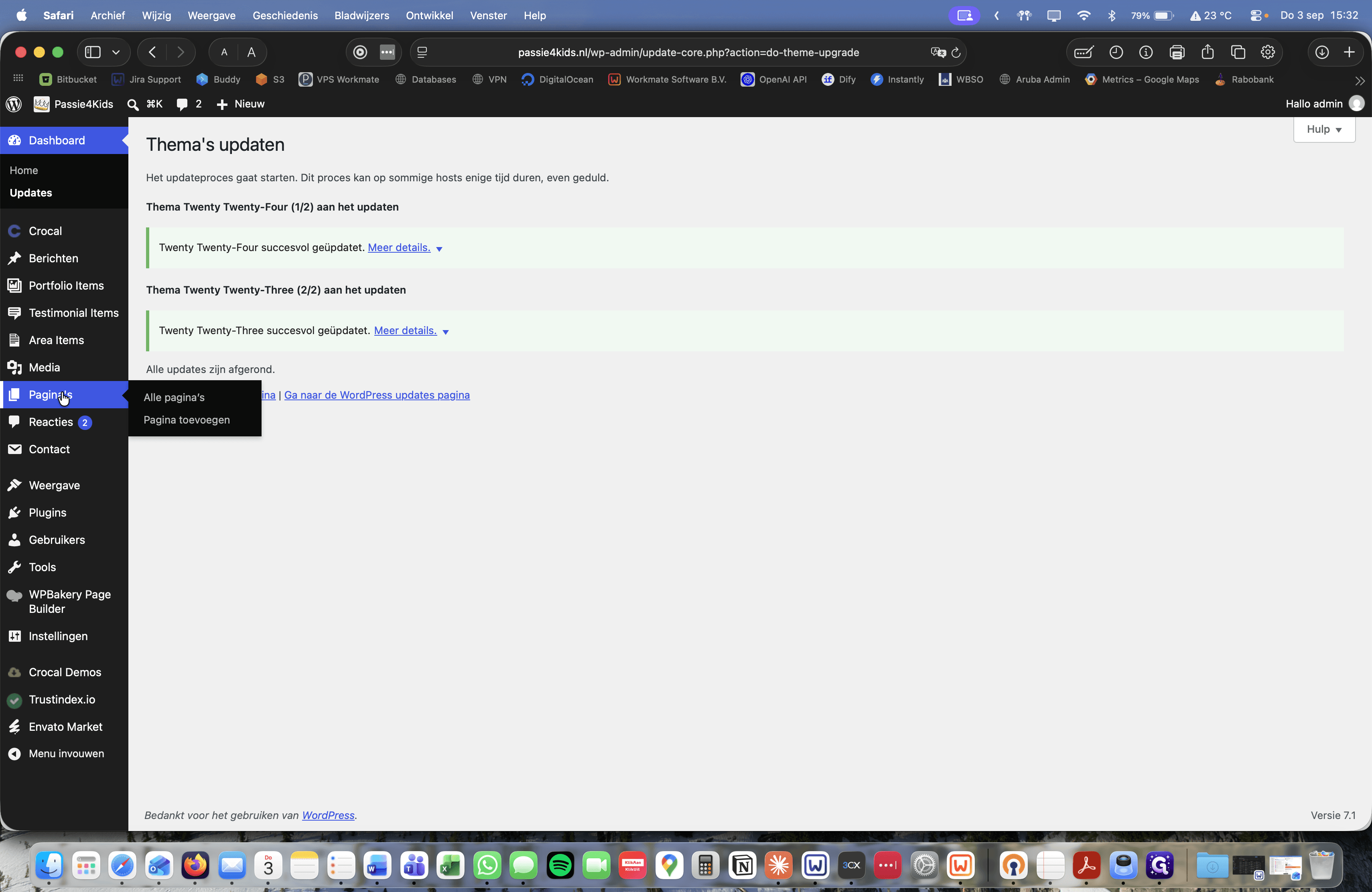 Step #5: Klik in het linkermenu op Pagina's.