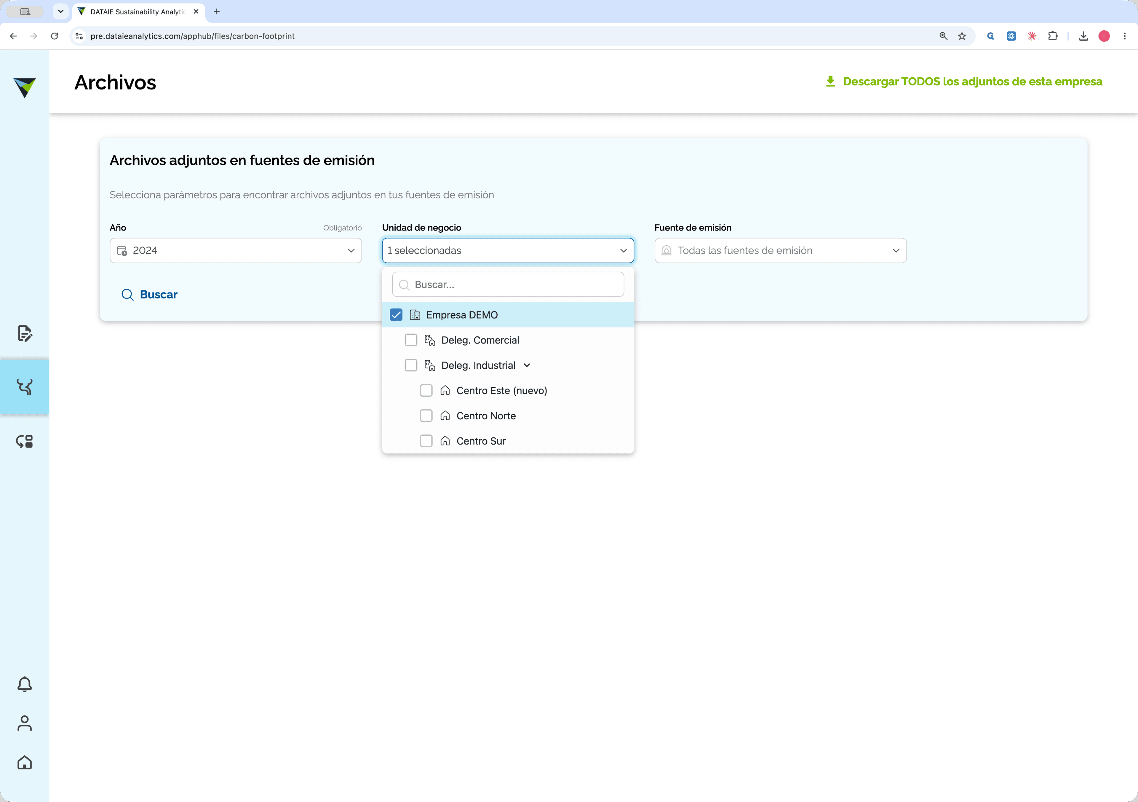 Step #9: Selecciones los filtros deseados y haga clic en Buscar para cargar el listado de documentos.