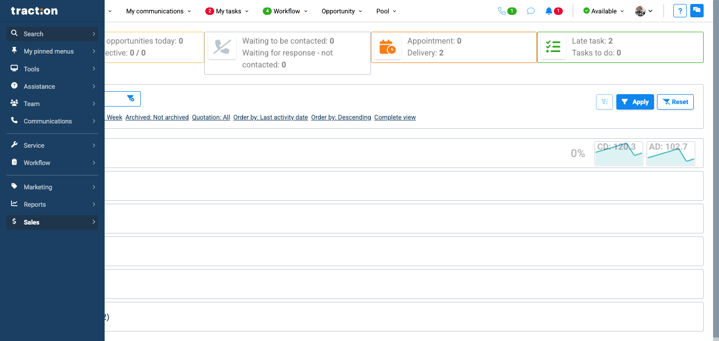 Step #1: In the left menu, clic the Search tab.