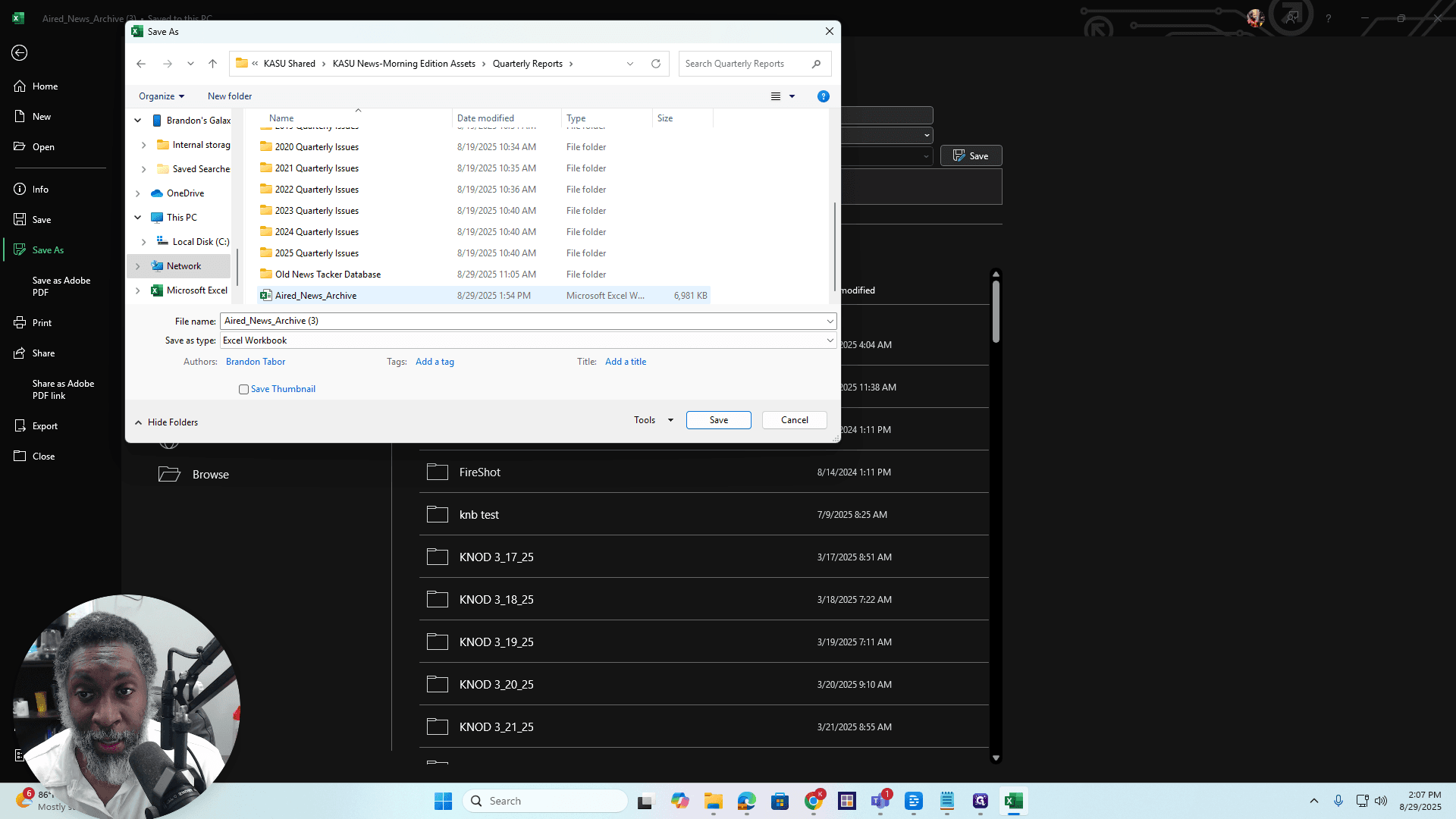 Step #20: Click on "Aired_News_Archive"