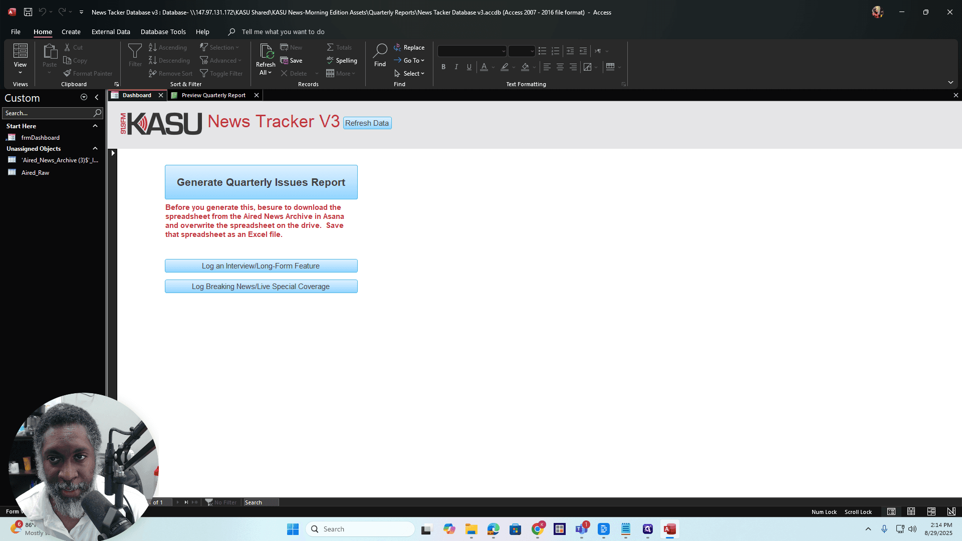 Step #53: Click on "Preview Quarterly Report"