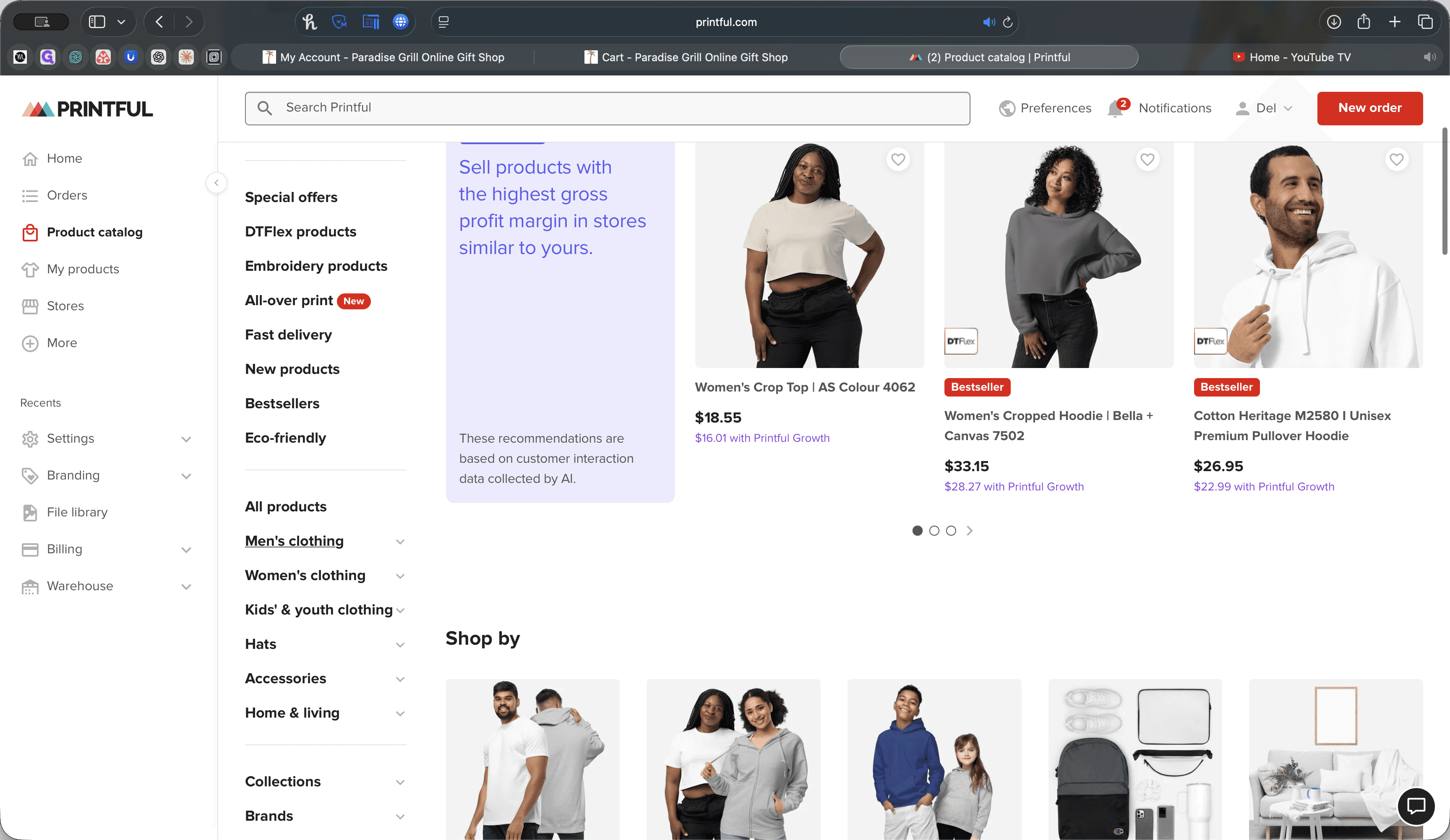 Step #38: Click on "Men's clothing"