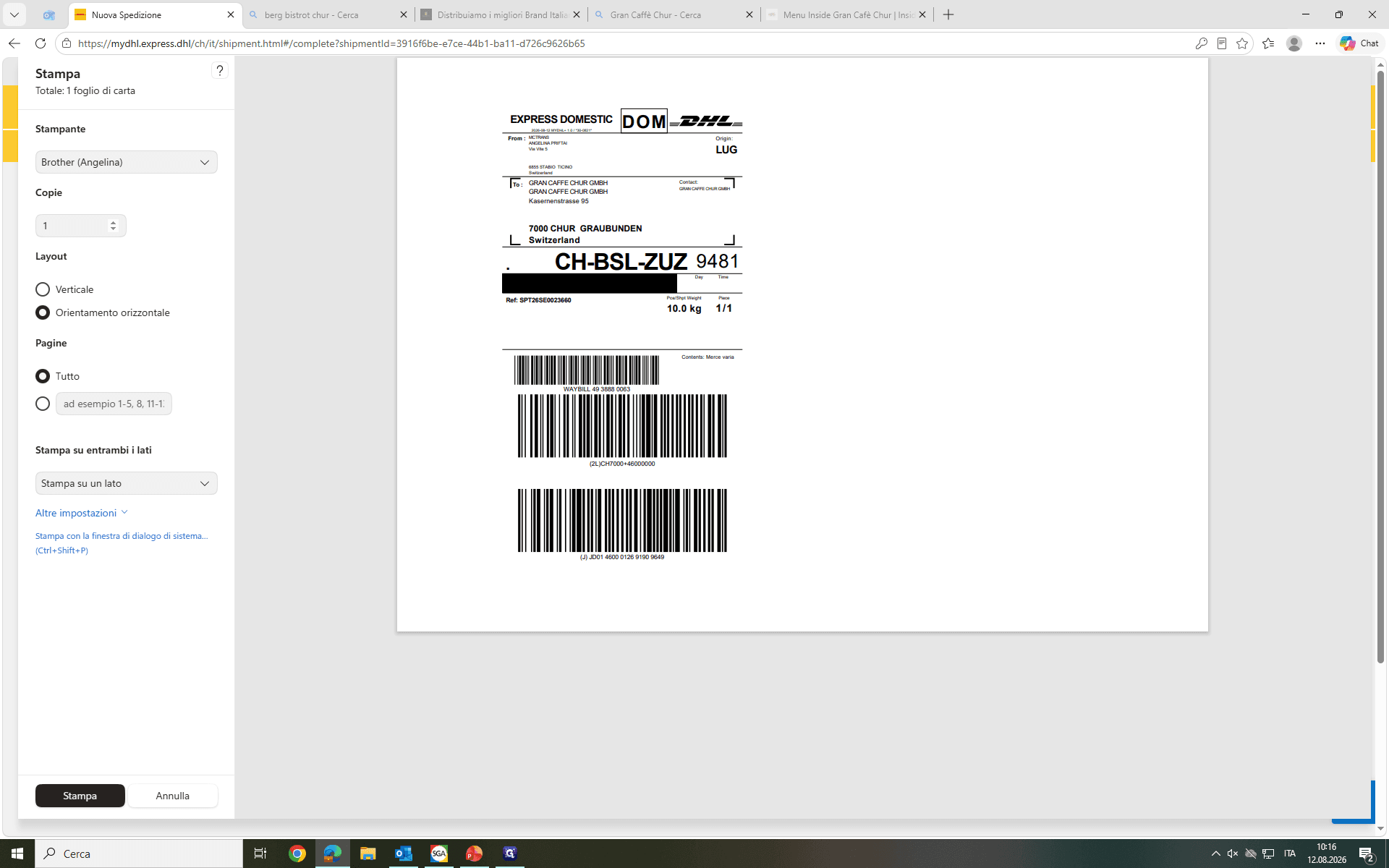 Step #14: Stampare 2 copie