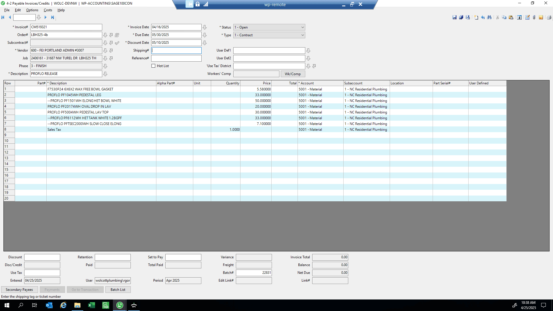 Step #19: Locate the correct line of the return and type the quantity in a negative