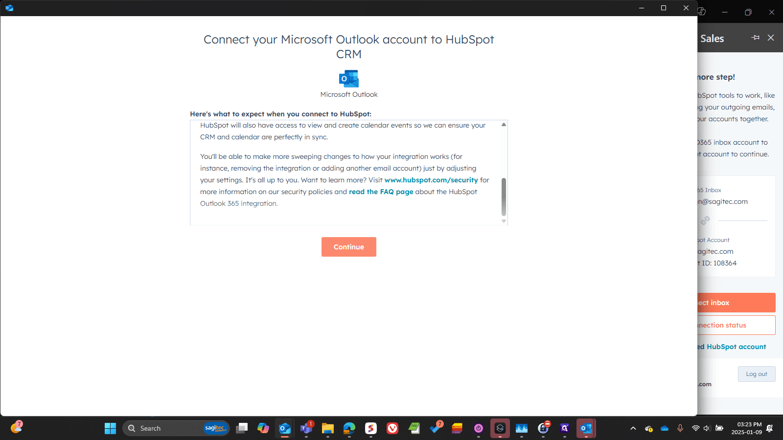 Step #10: Click on "Continue"