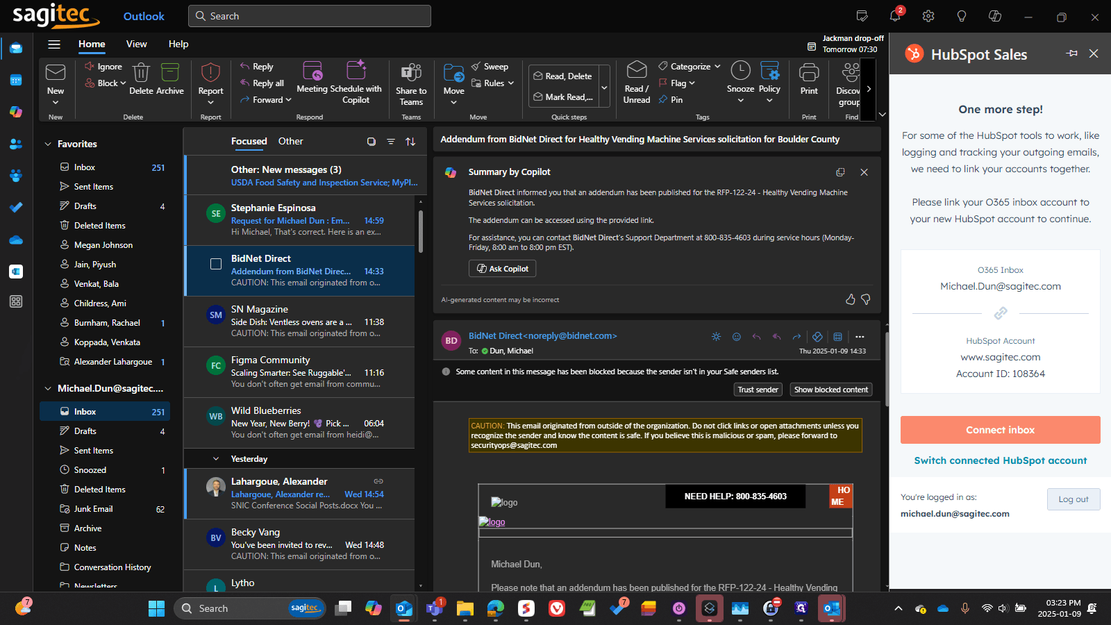 Step #9: Click on "Connect inbox"