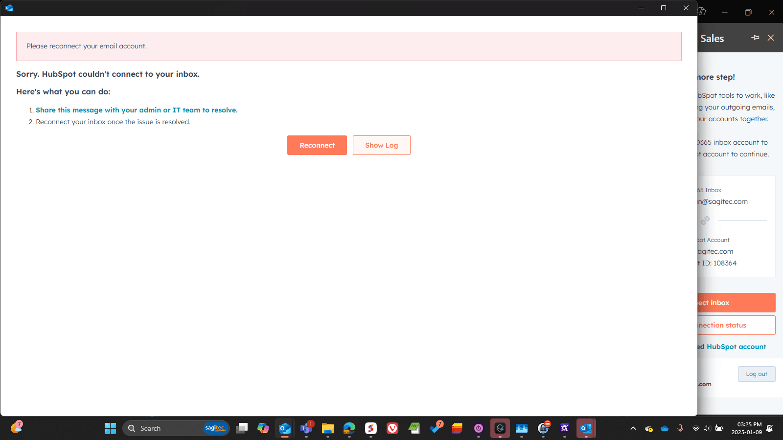 Step #17: Click on "Show Log"