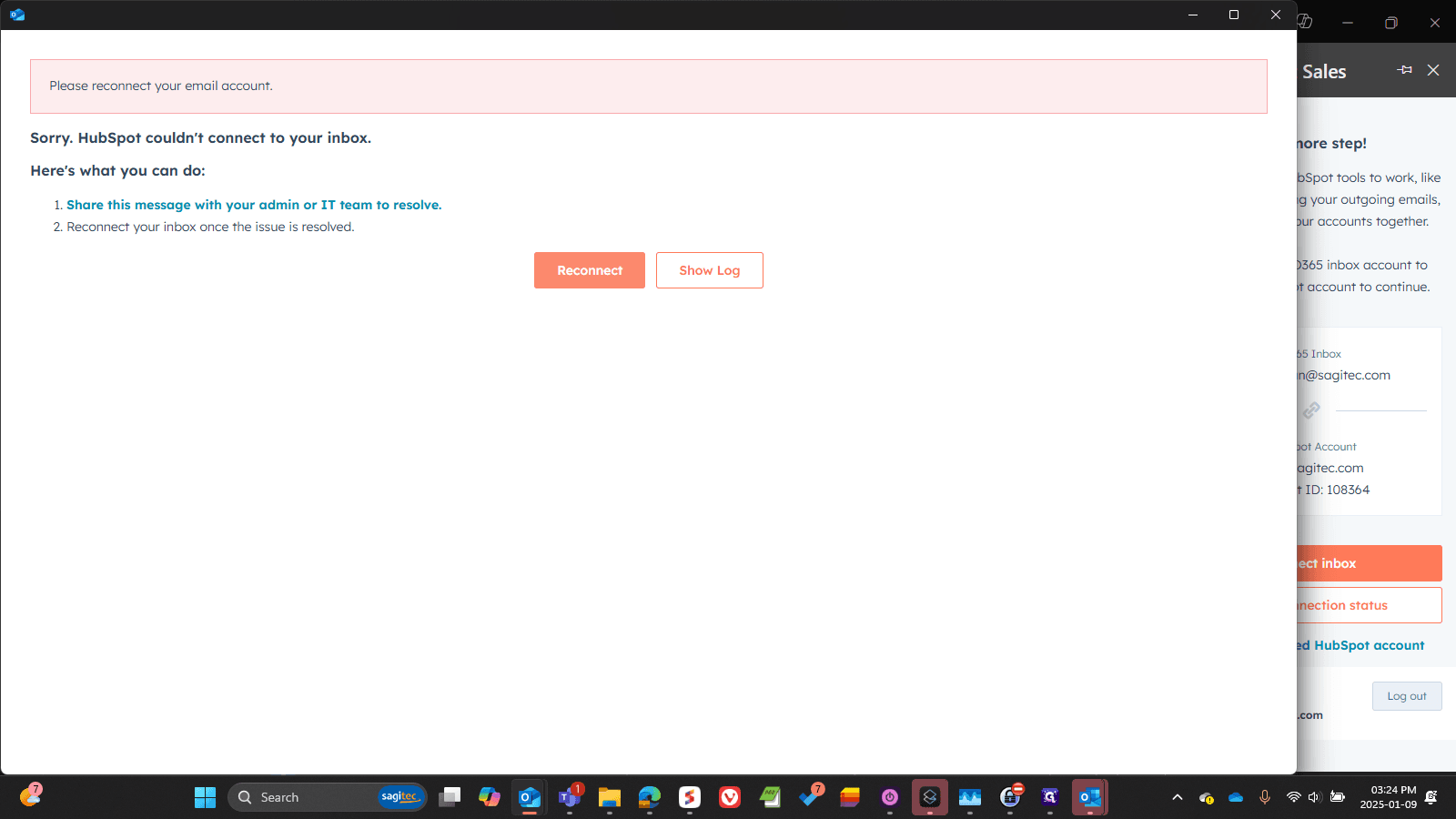 Step #13: Click on "Reconnect"
