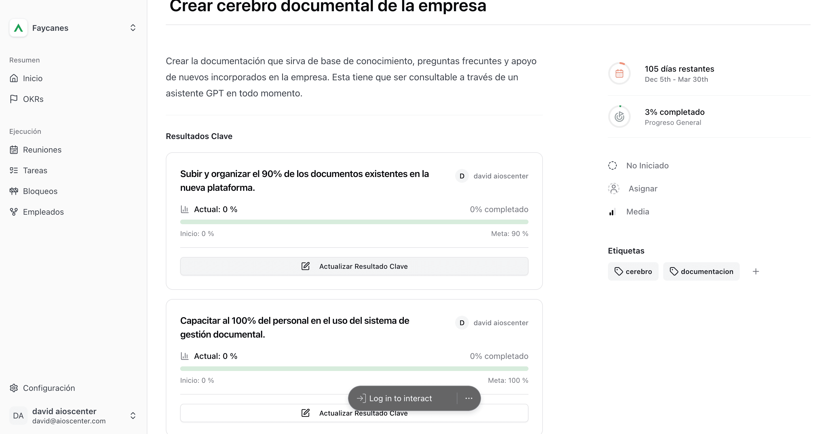 Step #15: Hagan clic en "Actualizar Resultado Clave"