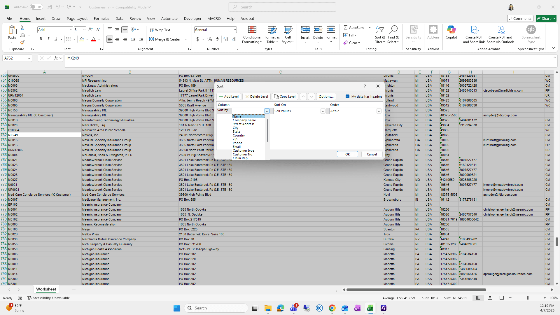 Step #45: Click on "Company name"