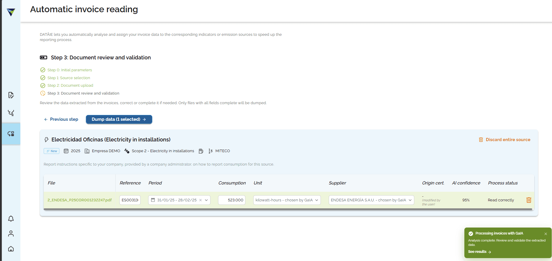 Step #9: Click "Dump data" to continue. A new screen will appear. Click "Dump" again.