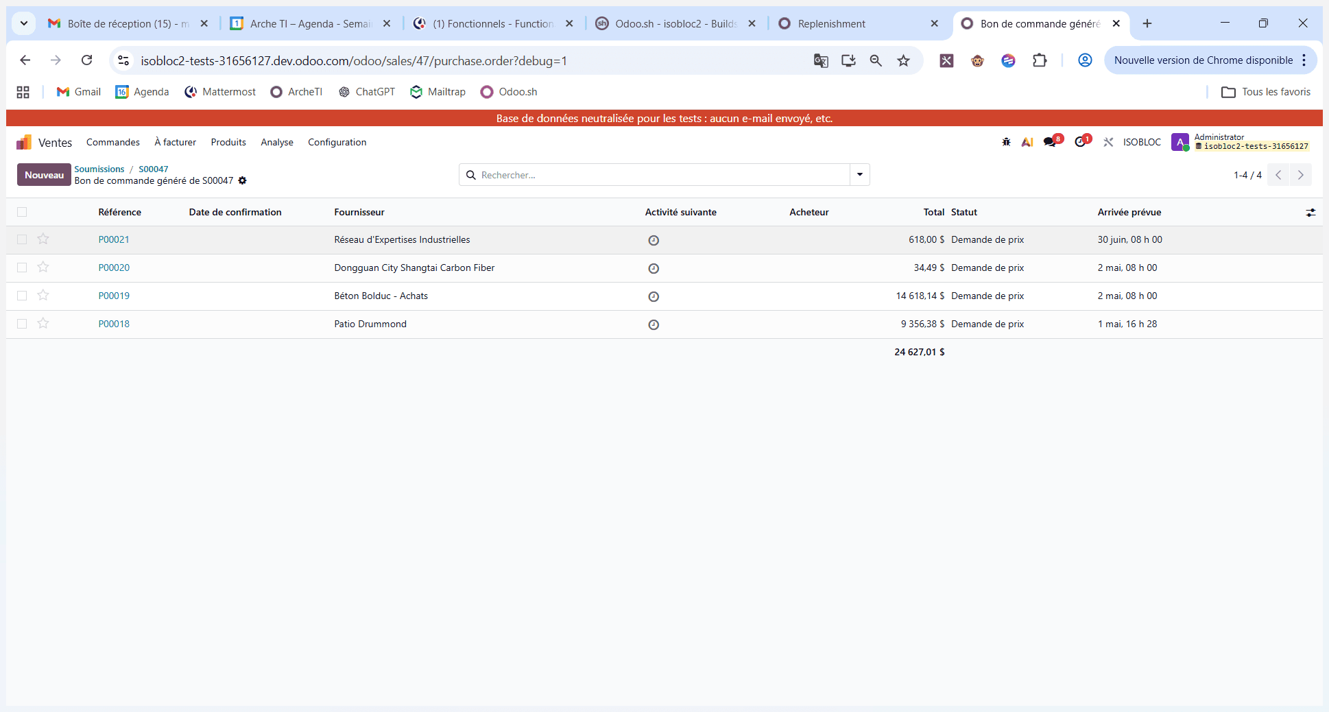 Step #4: Ouvrez le bon de commande (ex. P00021).