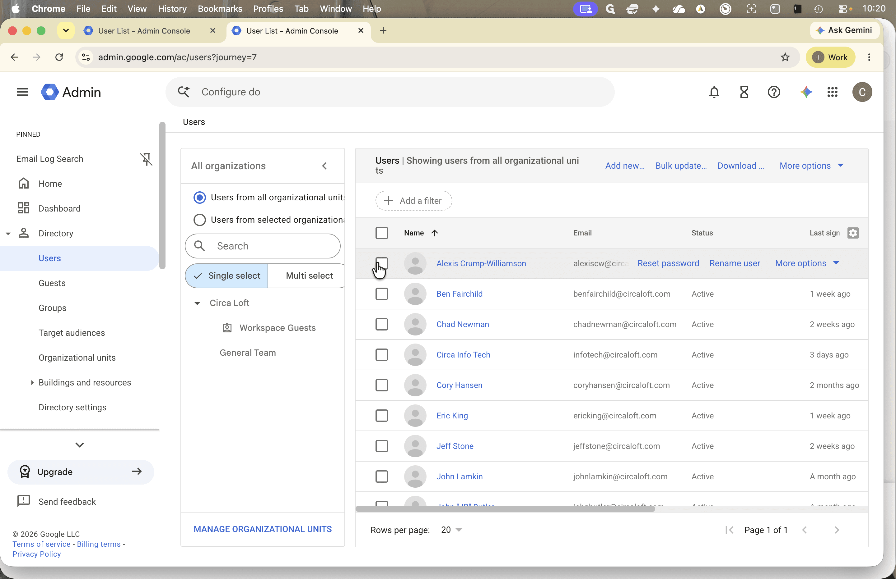 Step #12: Select the checkbox next to the newly created user.