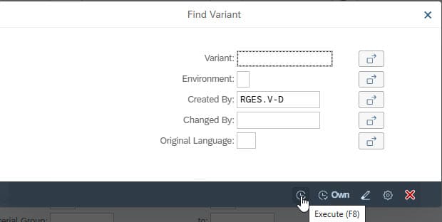 Step #4: F8 oder Execute Button klicken: