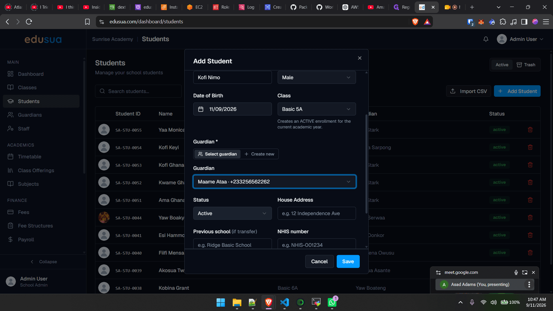 Step #11: Click the Status dropdown menu.