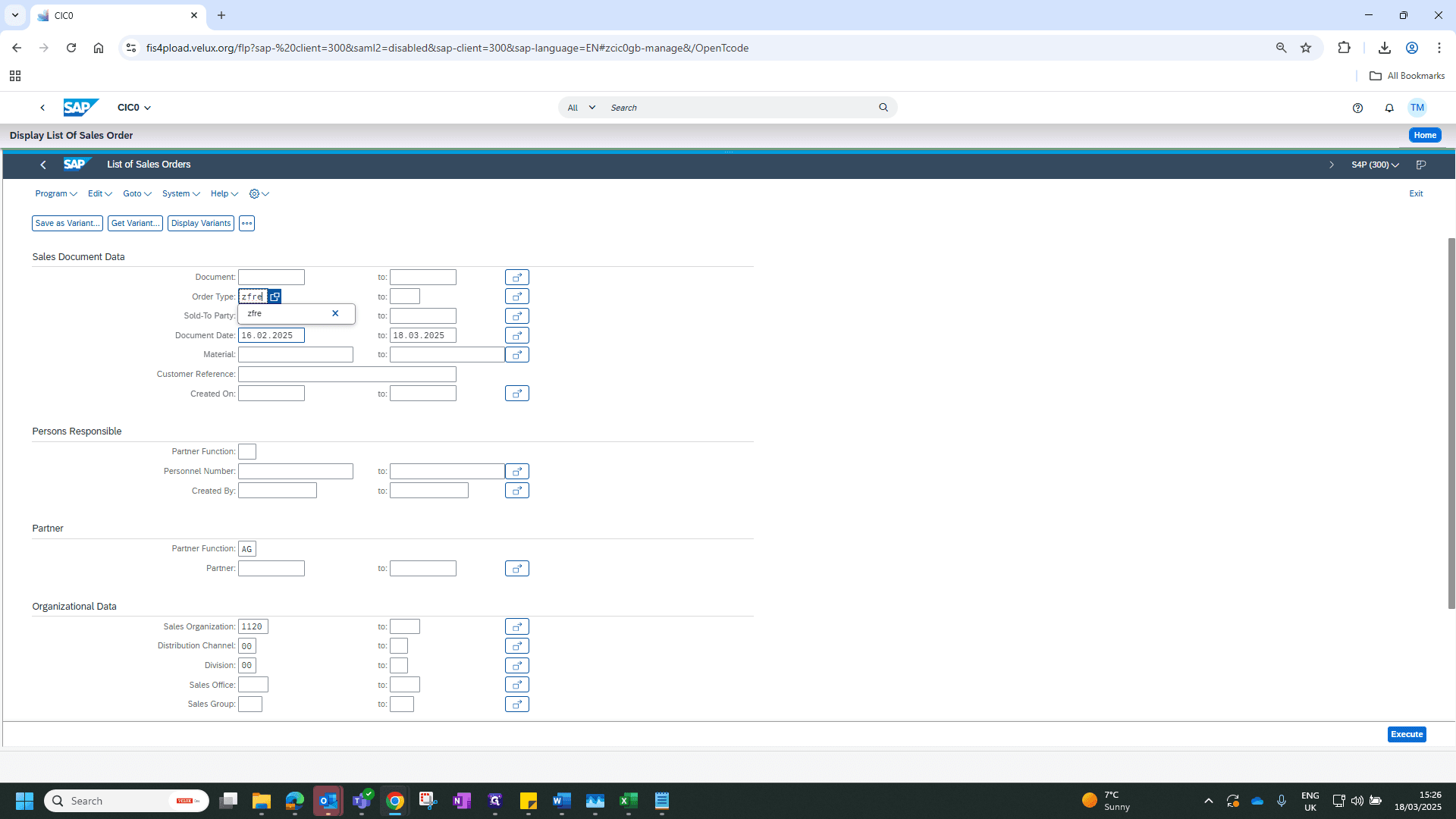 Step #4: Drag "Document Date : 16.02.2025"