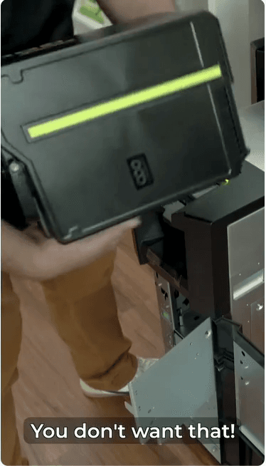 Step #6: Re-insert the collector back into the machine.