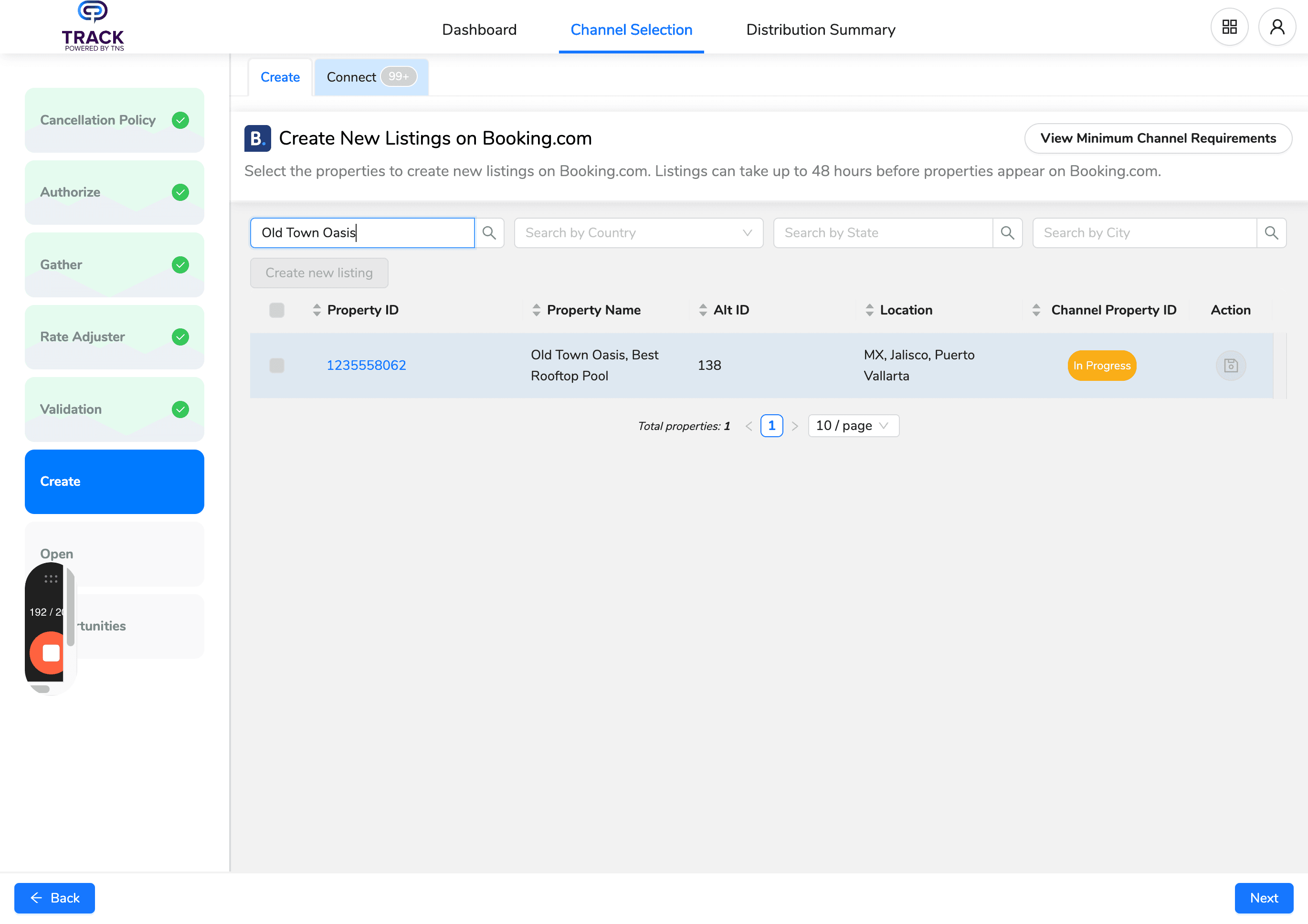 Step #193: Click on "In Progress"