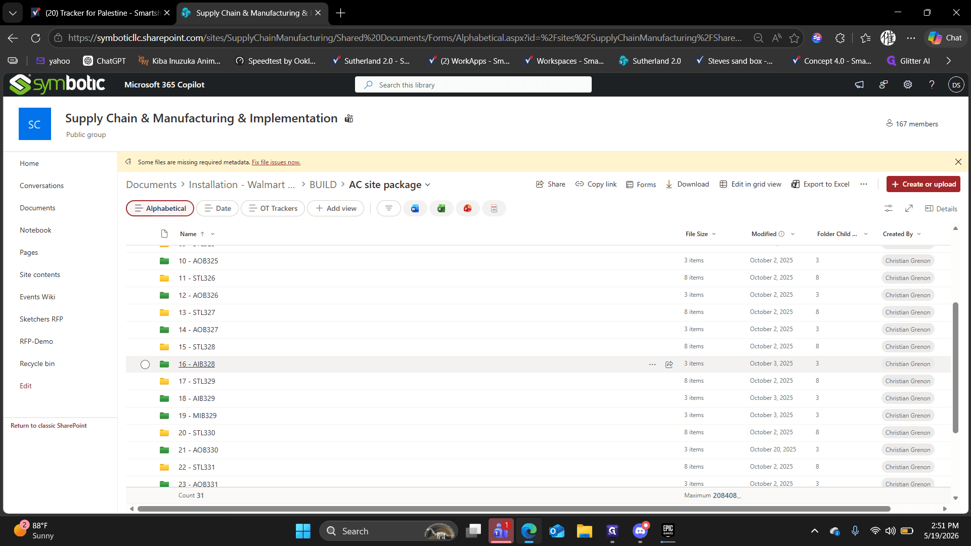 Step #1: Click the 16 - AIB328 folder in the main document library.