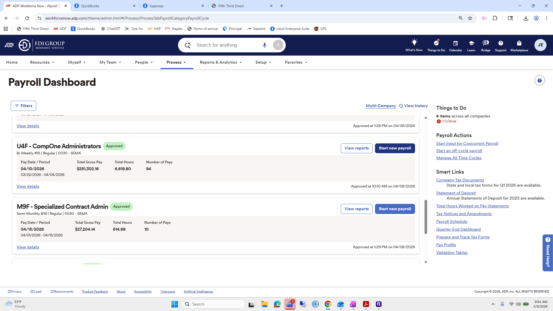 Step #36: Click on "Start new payroll"