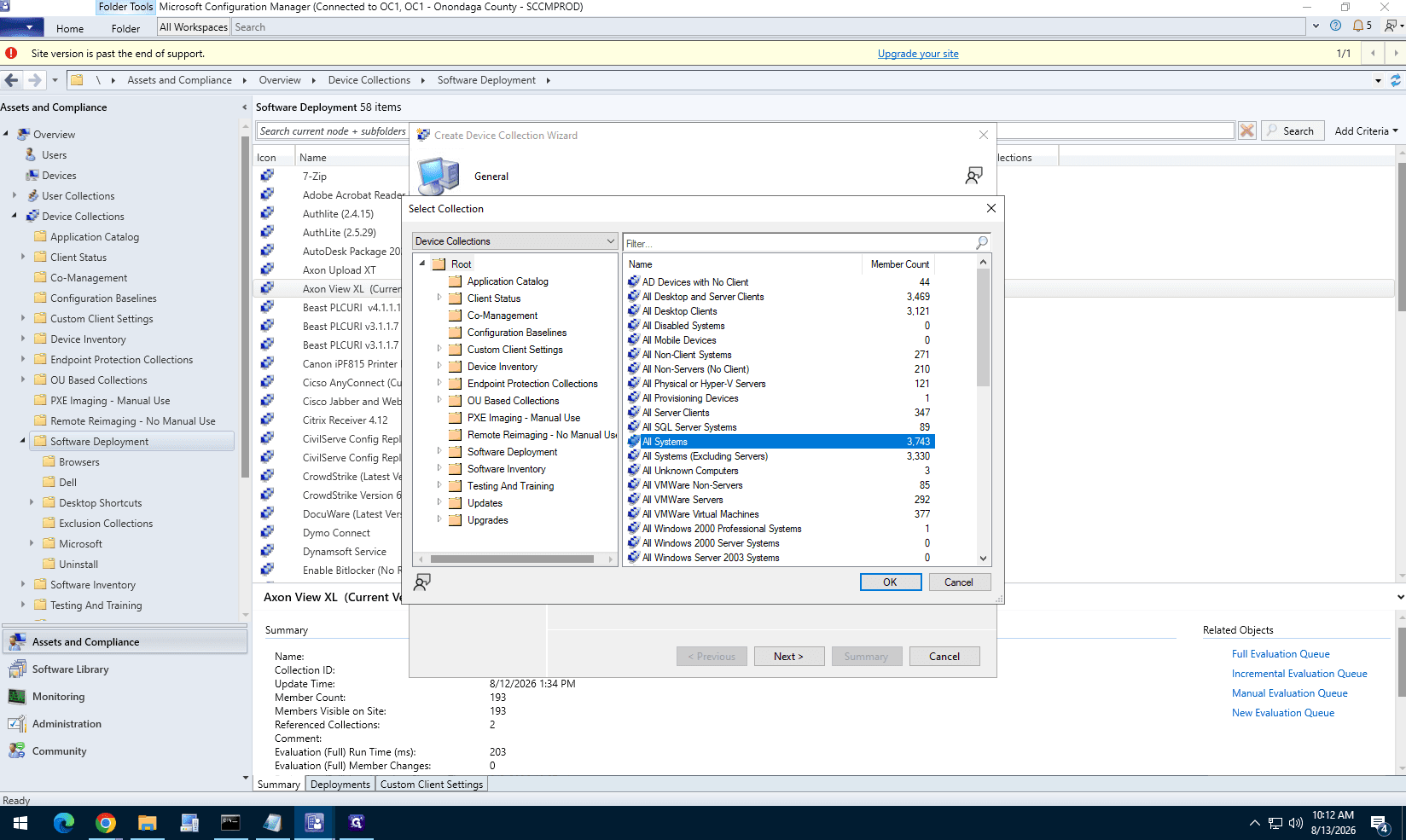 Step #38: Click Browse and select a limiting collection, such as All Systems.