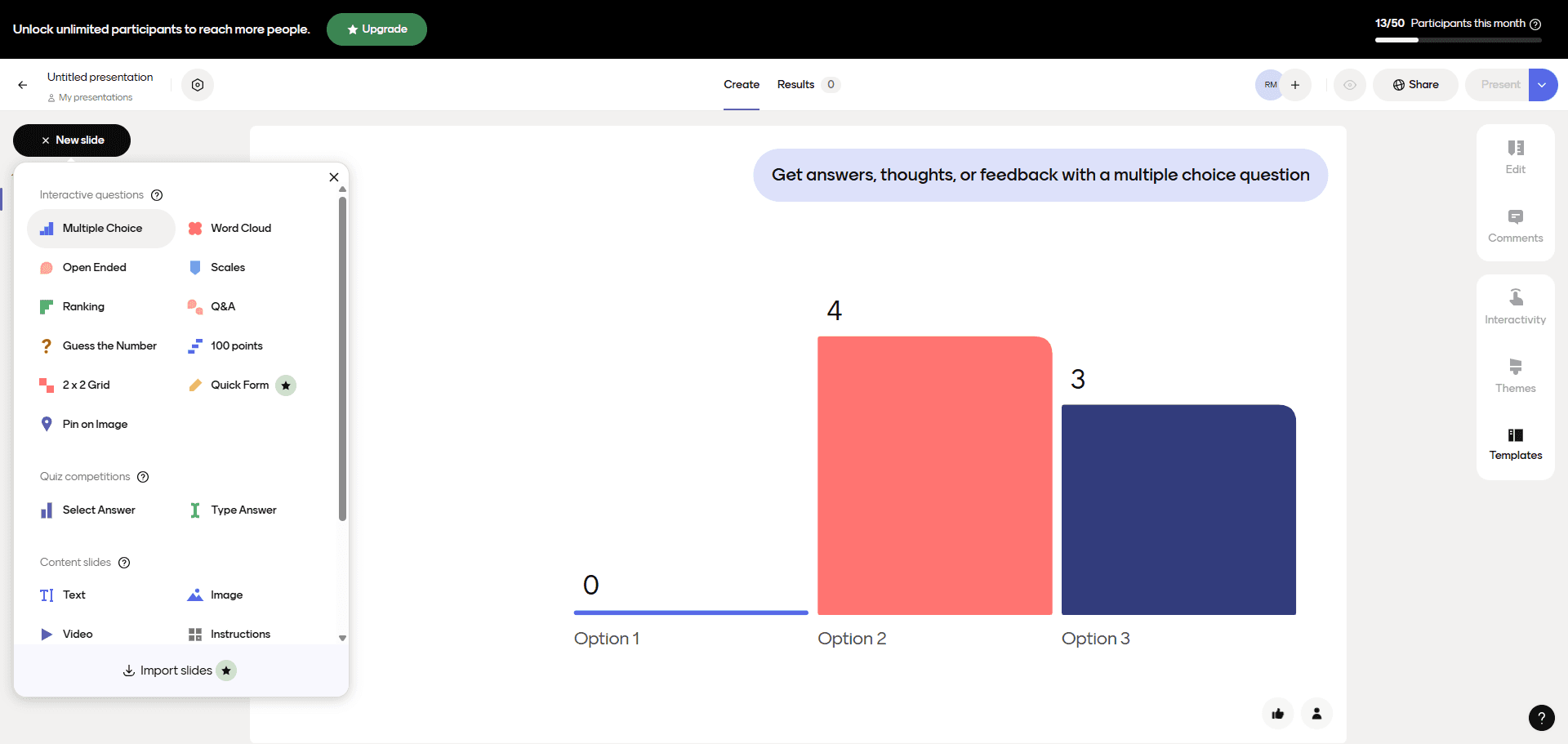 Step #4: Cliquem em "Multiple Choice"