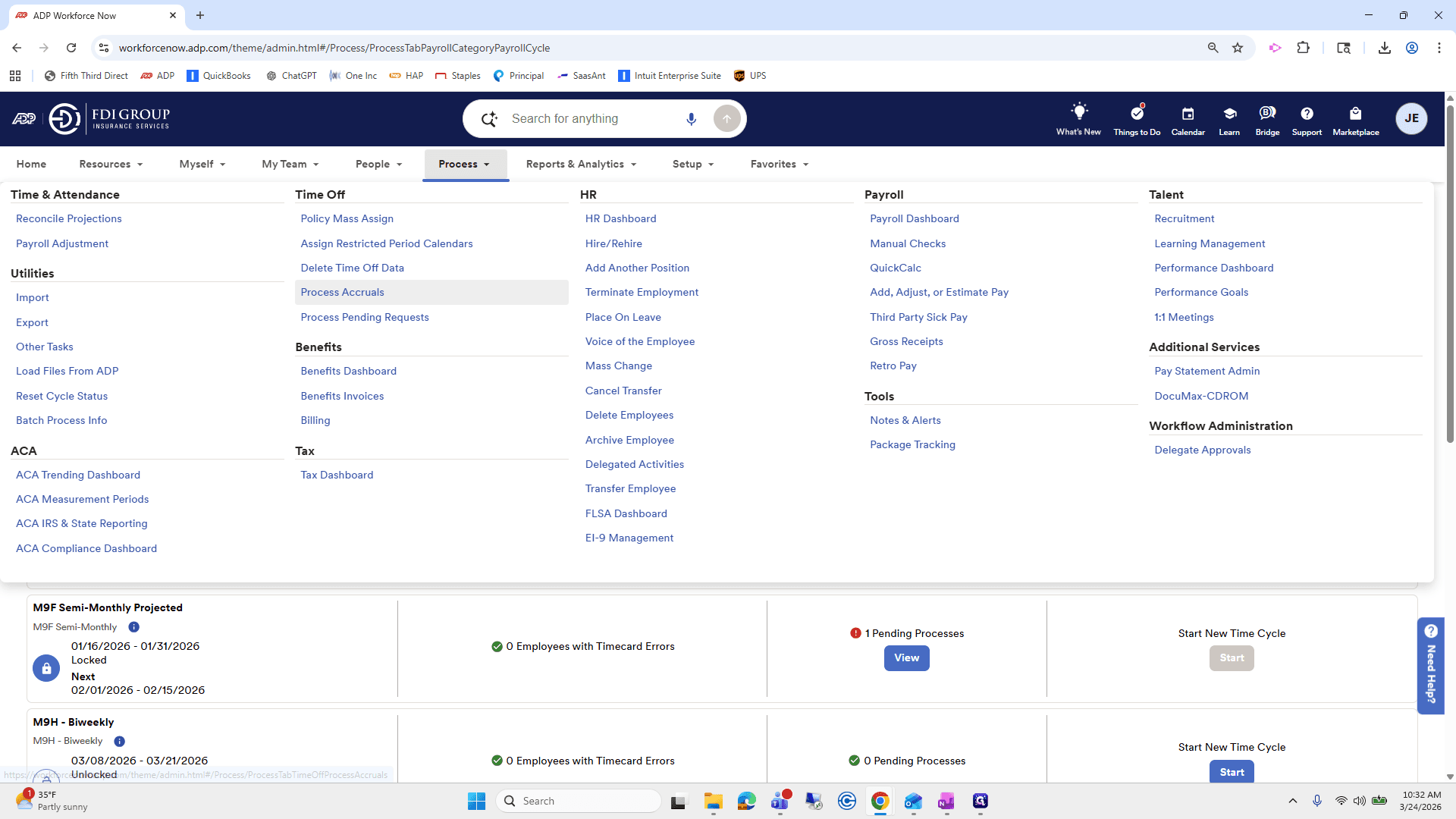 Step #8: Click on "Process Accruals"