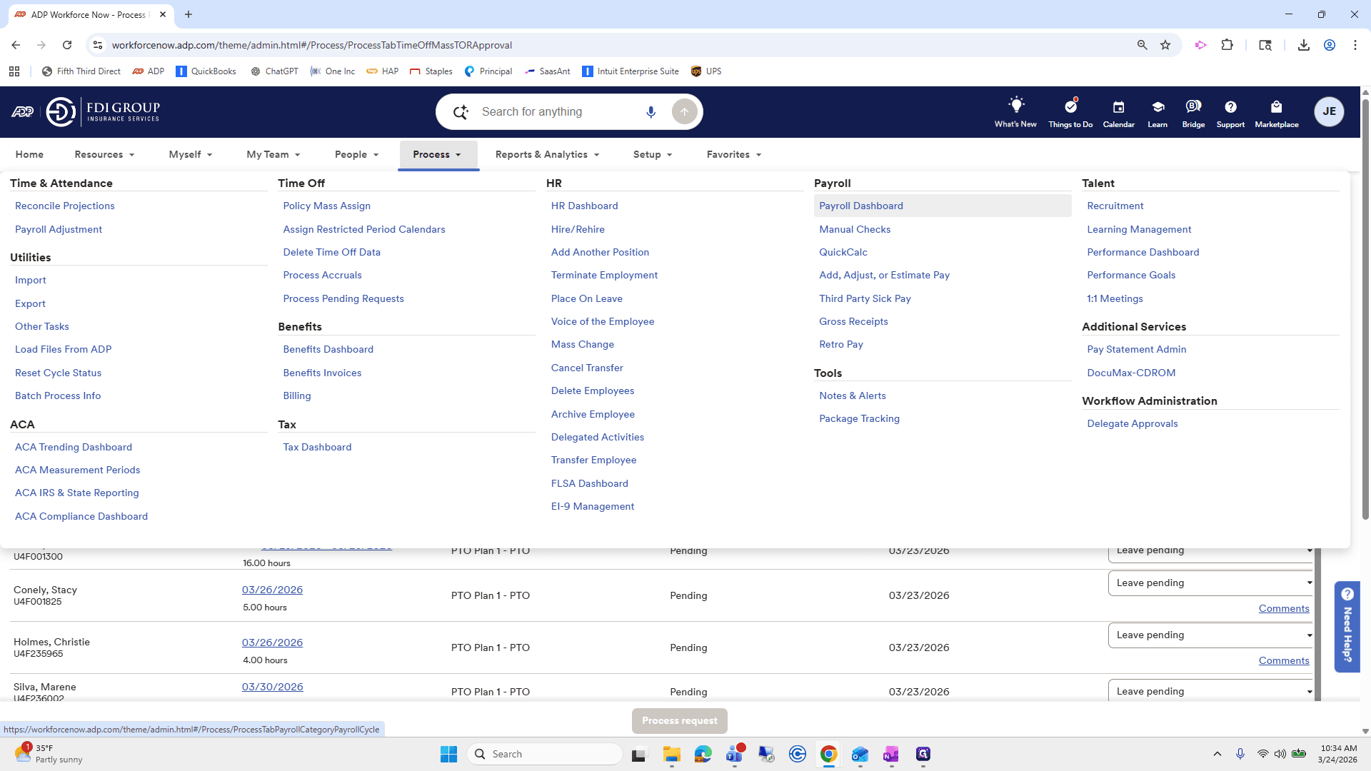 Step #22: Click on "Payroll Dashboard"