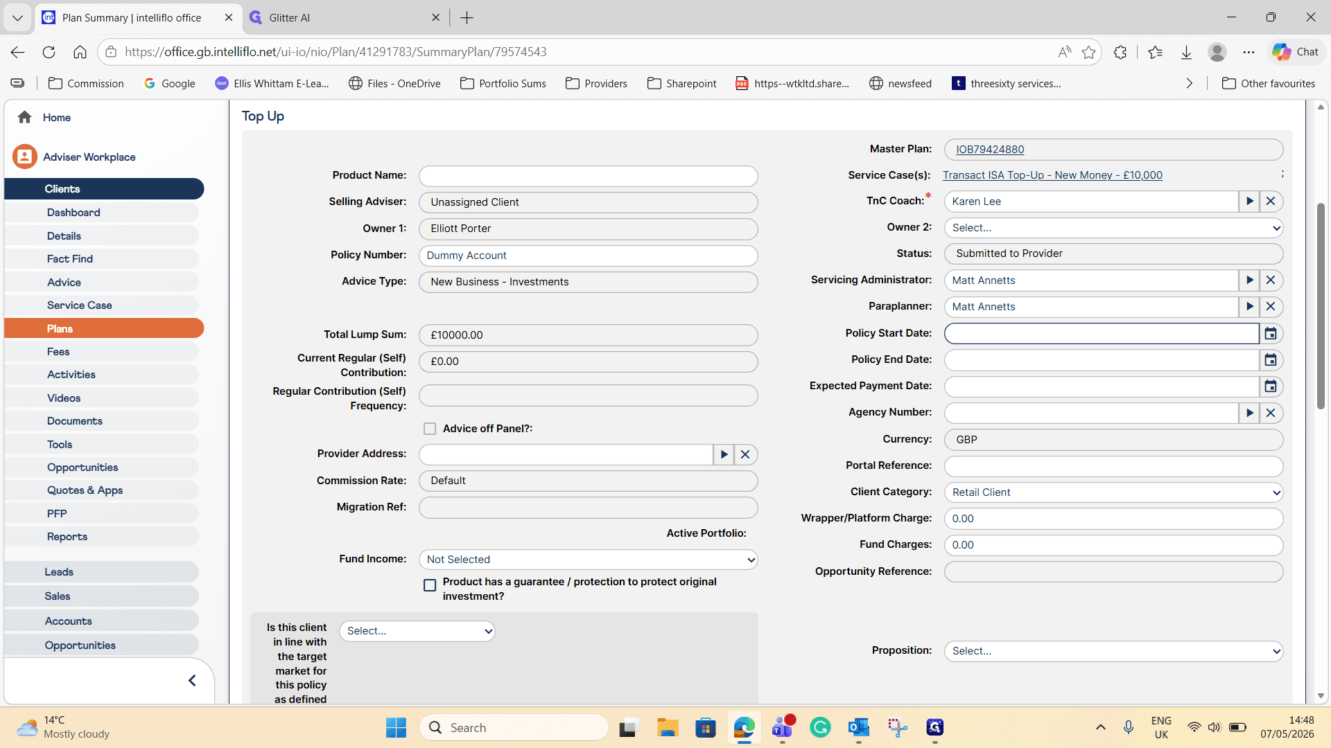 Step #9: Update the Policy Start Date to exactly match the contribution date you just set.