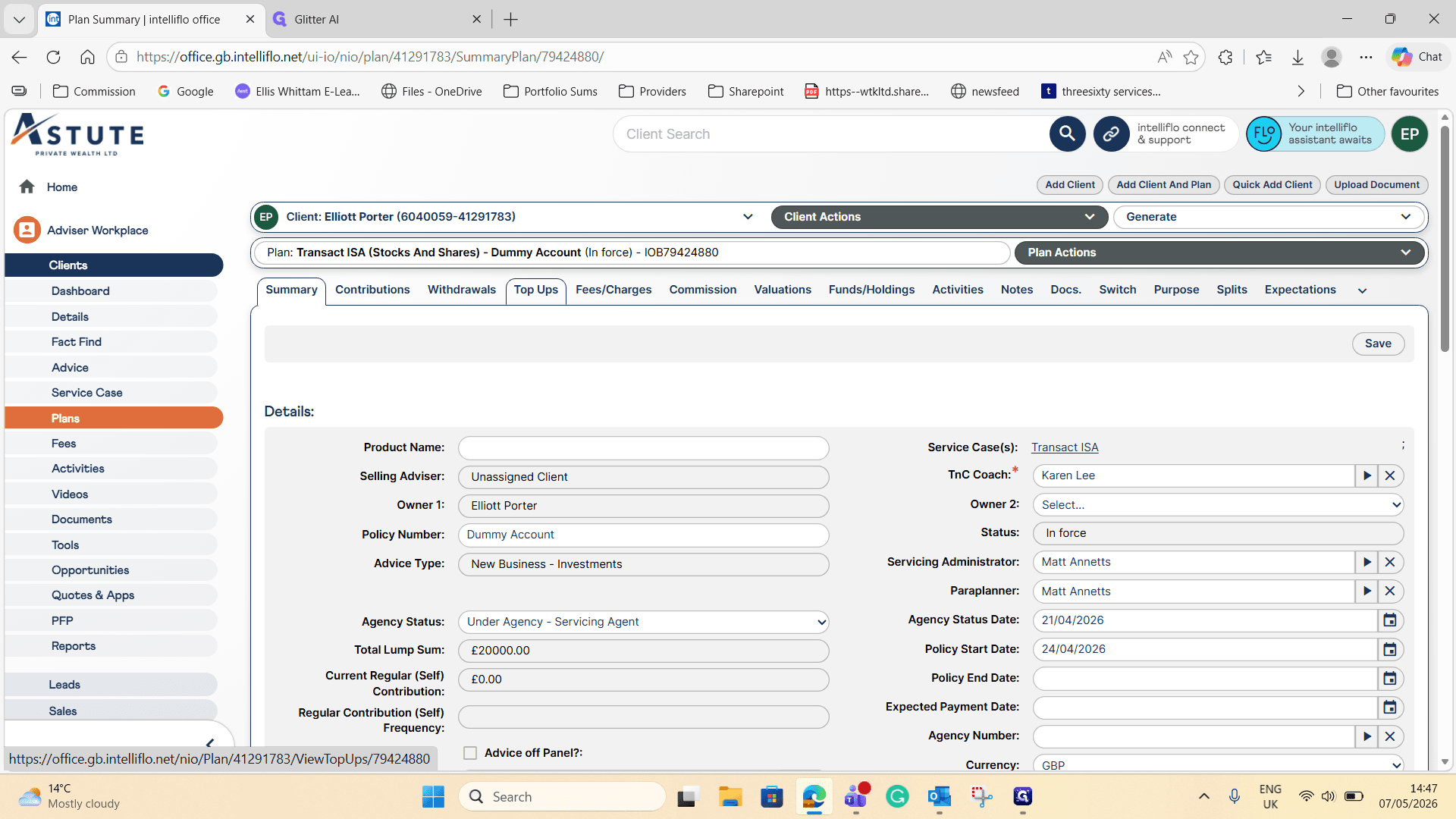 Step #2: Navigate to the Top Ups tab.
