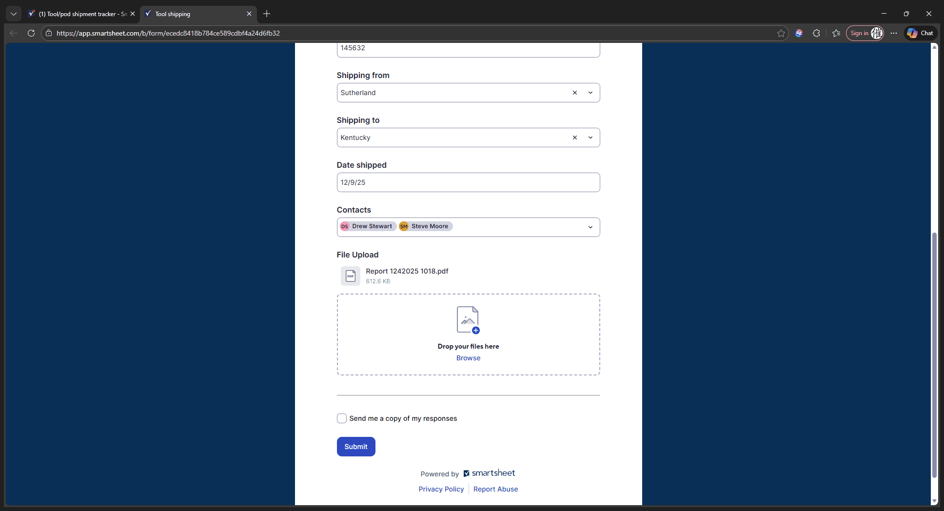 Step #11: Click on "Submit"