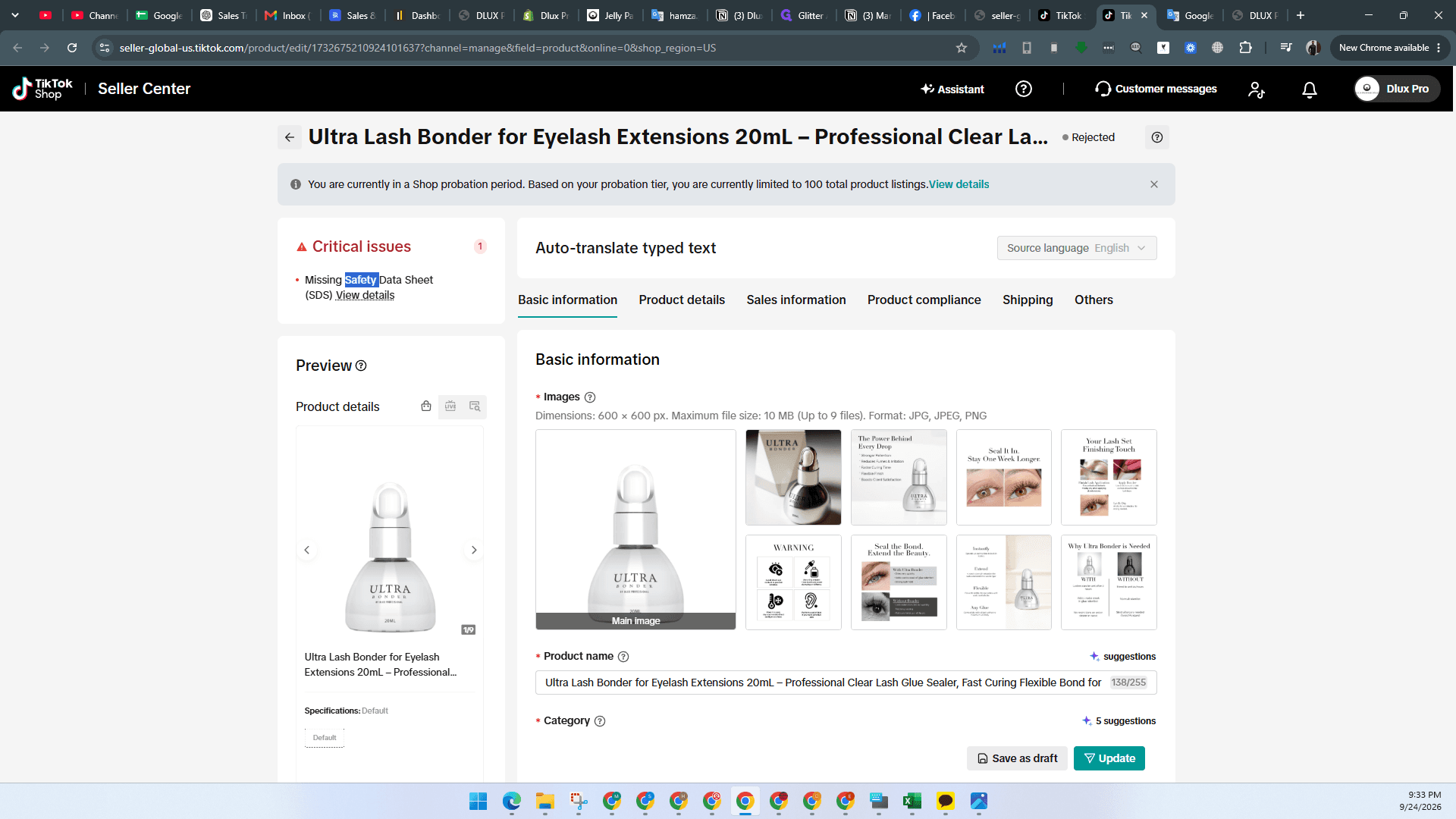 Step #1: Click Product compliance in the navigation menu.