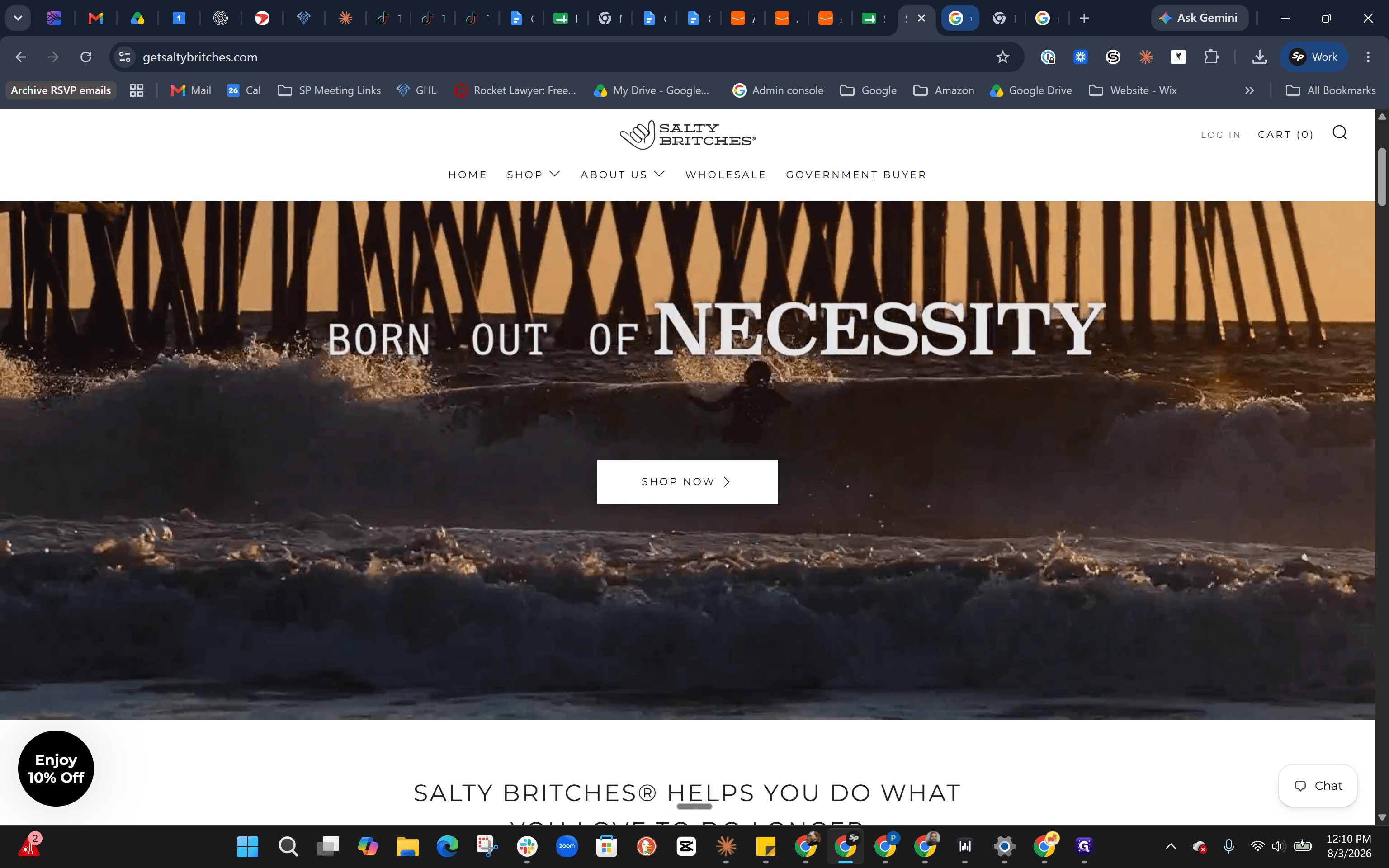 Step #4: Navigate to the brand's website and click SHOP NOW to find detailed product descriptions.