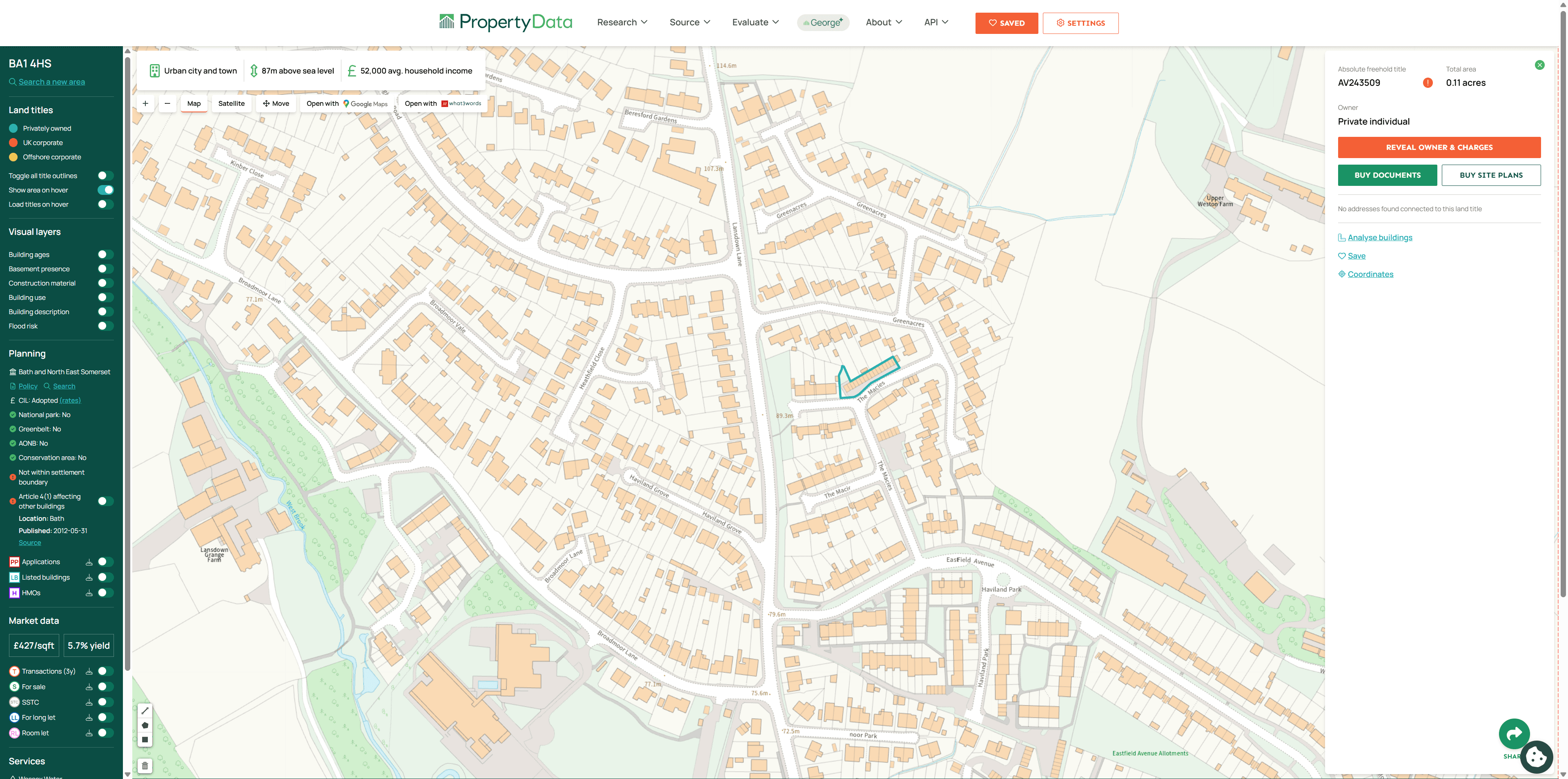 Step #11: Review the ownership type and use the analysis tool to count the number of garages on the title