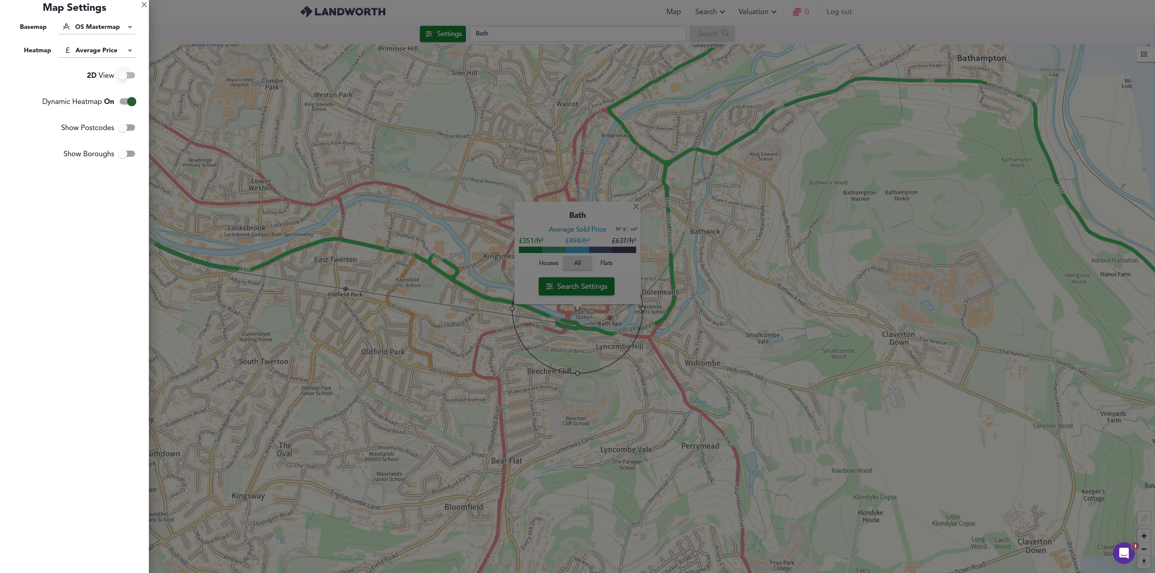 Step #5: Ensure 2D view is enabled and turn off the dynamic heat map to declutter the view