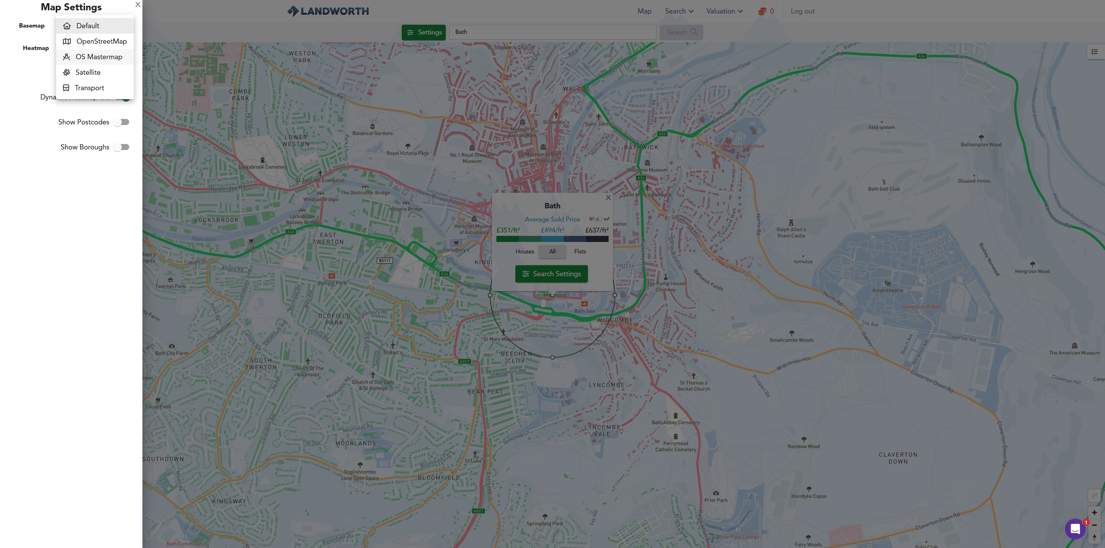 Step #4: Select the OS MasterMap base map