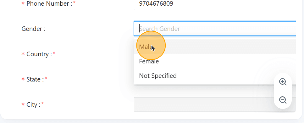 Step #4: Select the gender of the rider.